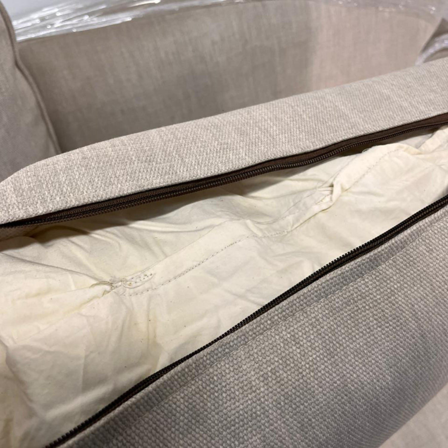 Sofá Oslo 3 Cuerpos - Tela Lino Beige (2da selección)