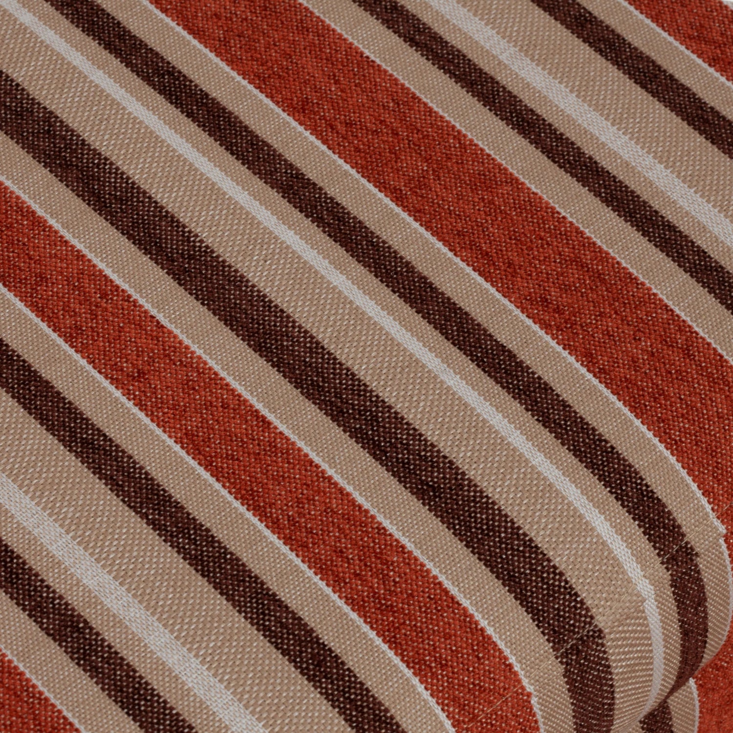 Banqueta Baúl 60x50 cm - Tela Chenille Listado Terracota