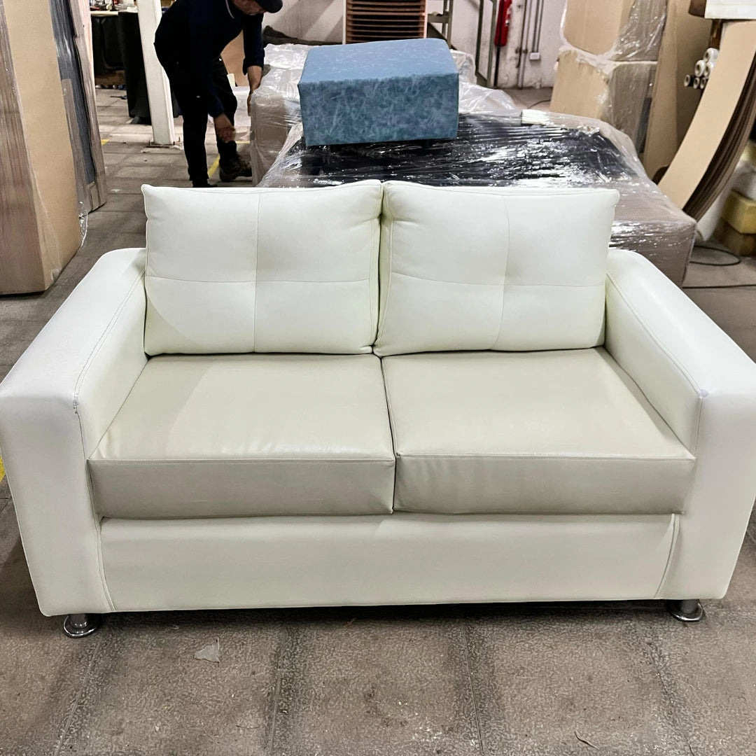 Sofá George 2 Cuerpos - Cuero Sintético Pu Beige (2da selección)