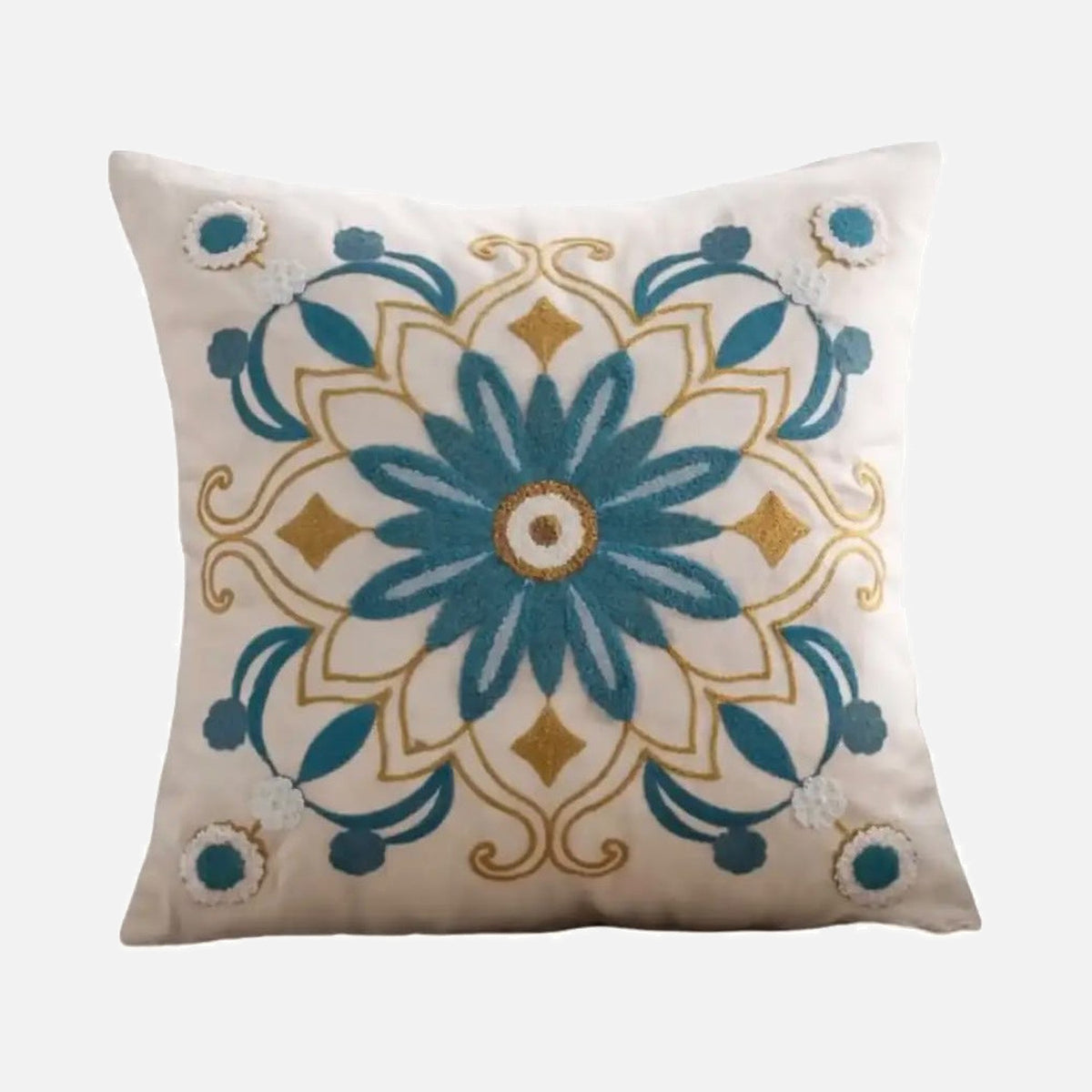 Cojín Decorativo Mandala Turquesa 50x50cm | mueblesamerica.cl