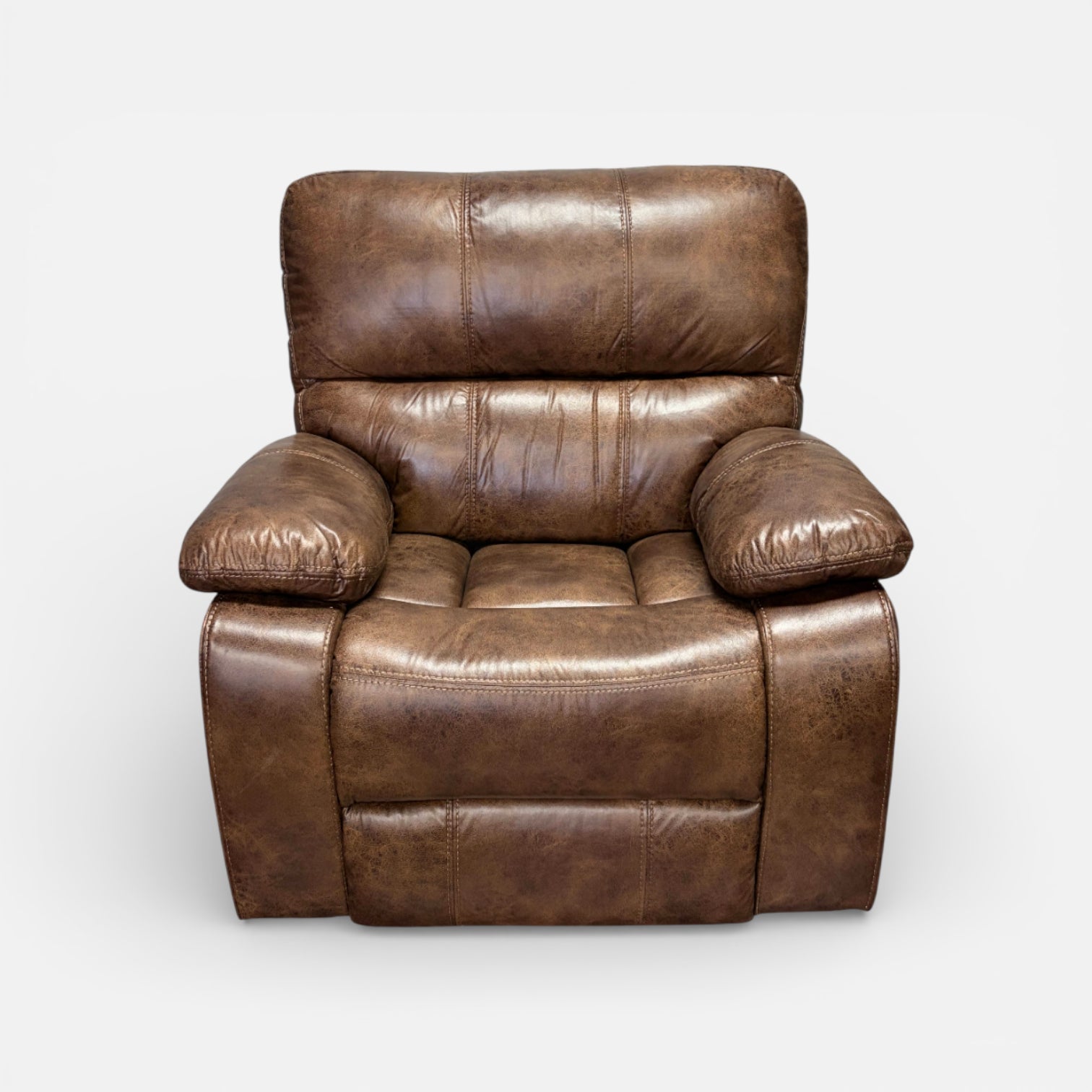 Bergere Charles en cuero sintético café | mueblesamerica.cl