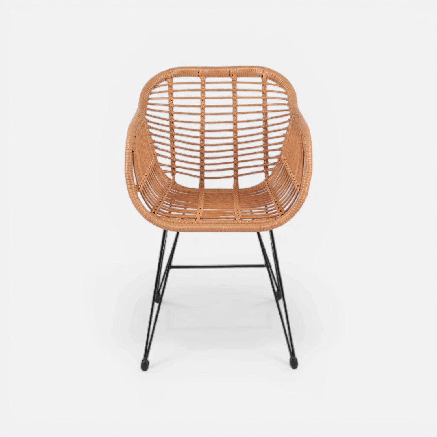 Butaca con Apoyabrazos de Terraza Rattan Grecia Color Madera