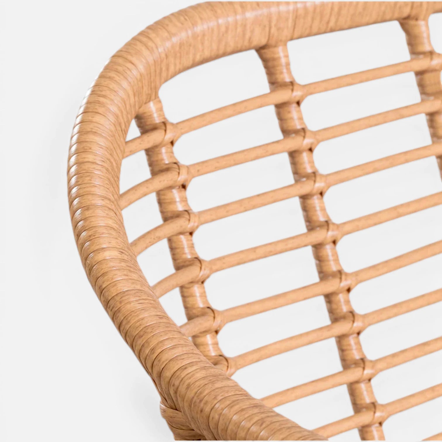 Butaca con Apoyabrazos de Terraza Rattan Grecia Color Madera