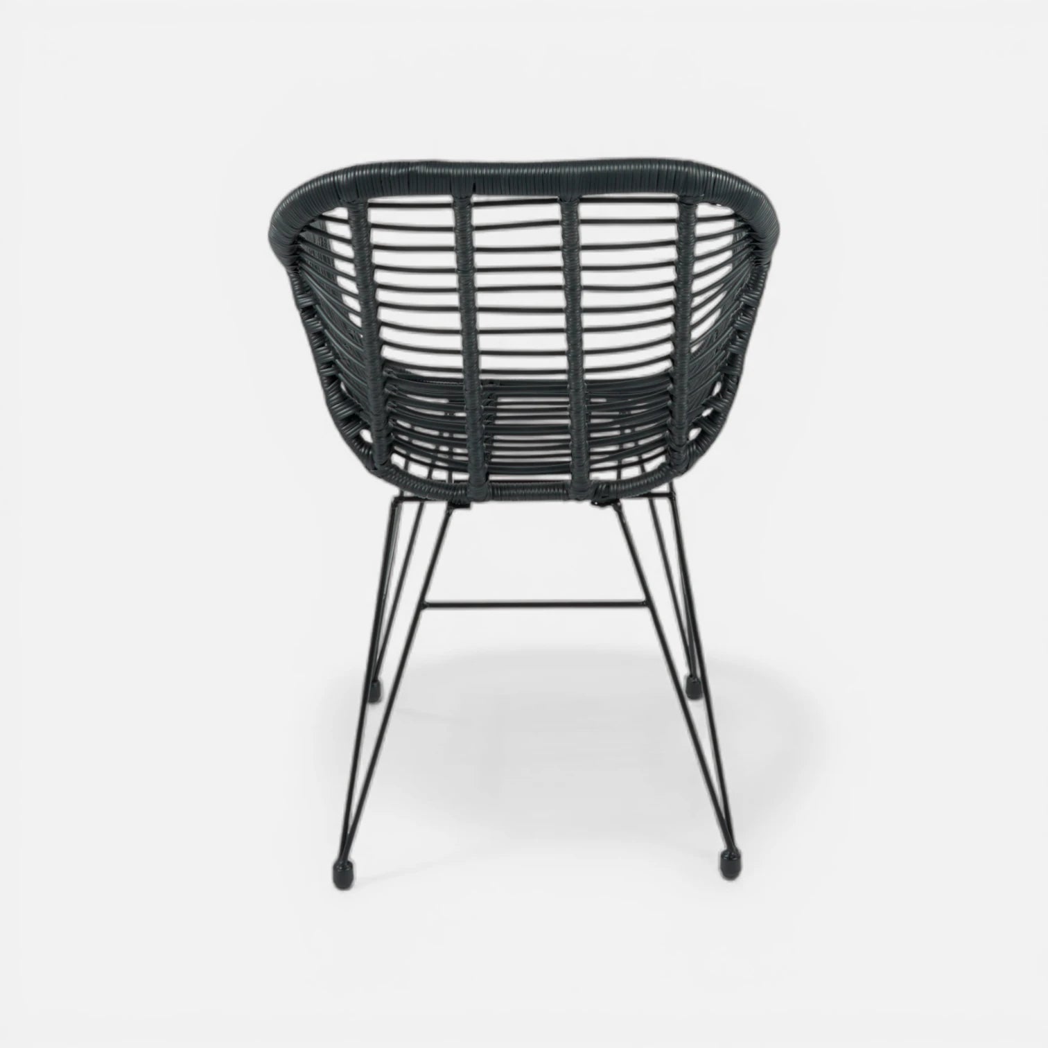 Butaca con Apoyabrazos de Terraza Rattan Grecia Color Negro