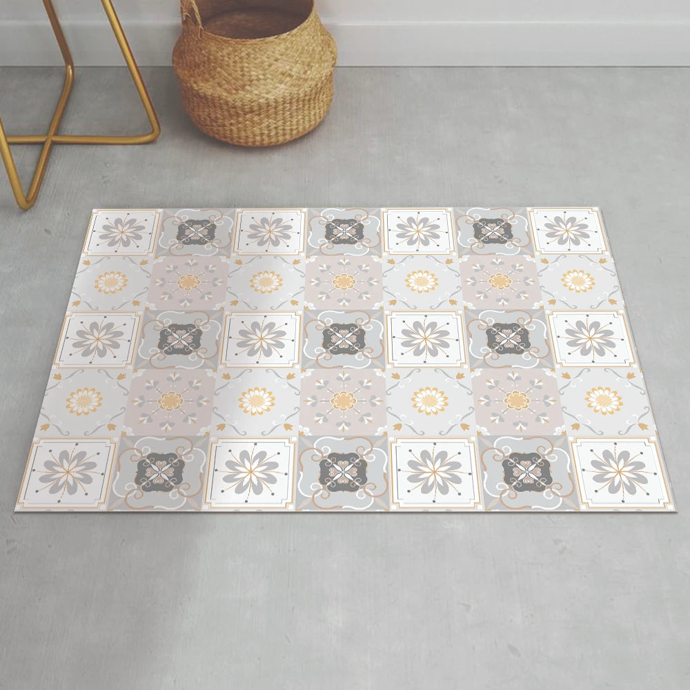 Alfombra Baldosa Clásica Amarilla