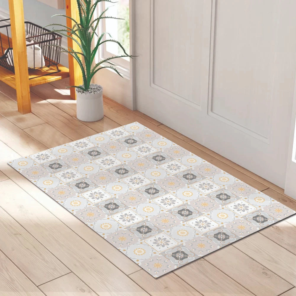 Alfombra Baldosa Clásica Amarilla