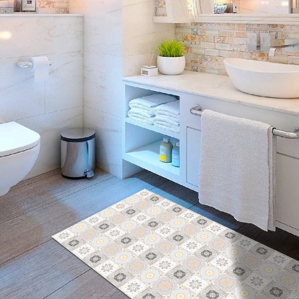 Alfombra Baldosa Clásica Amarilla