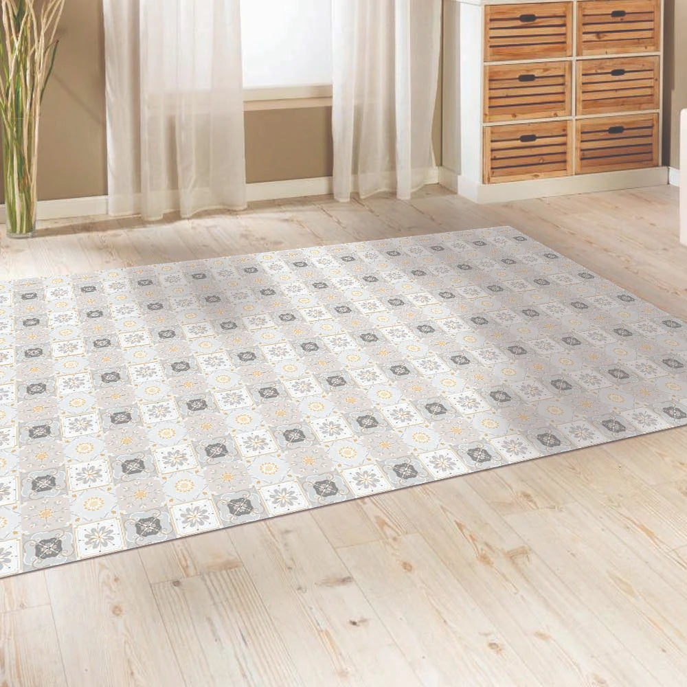 Alfombra Baldosa Clásica Amarilla