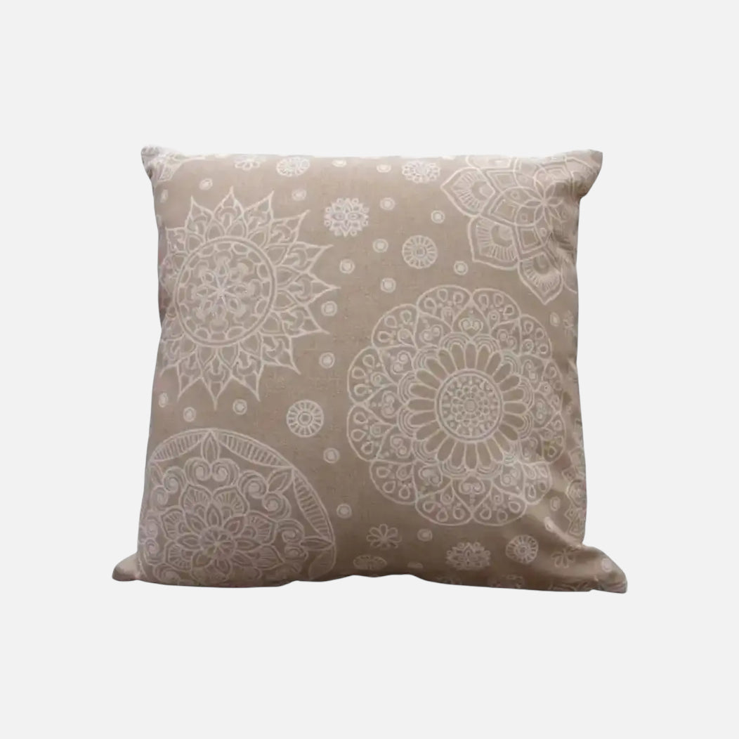 Cojín beige de lona española decorativo | mueblesamerica.cl