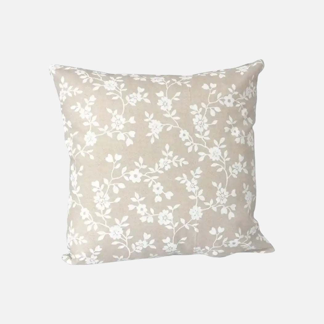 Cojín beige de lona española Keyla | mueblesamerica.cl