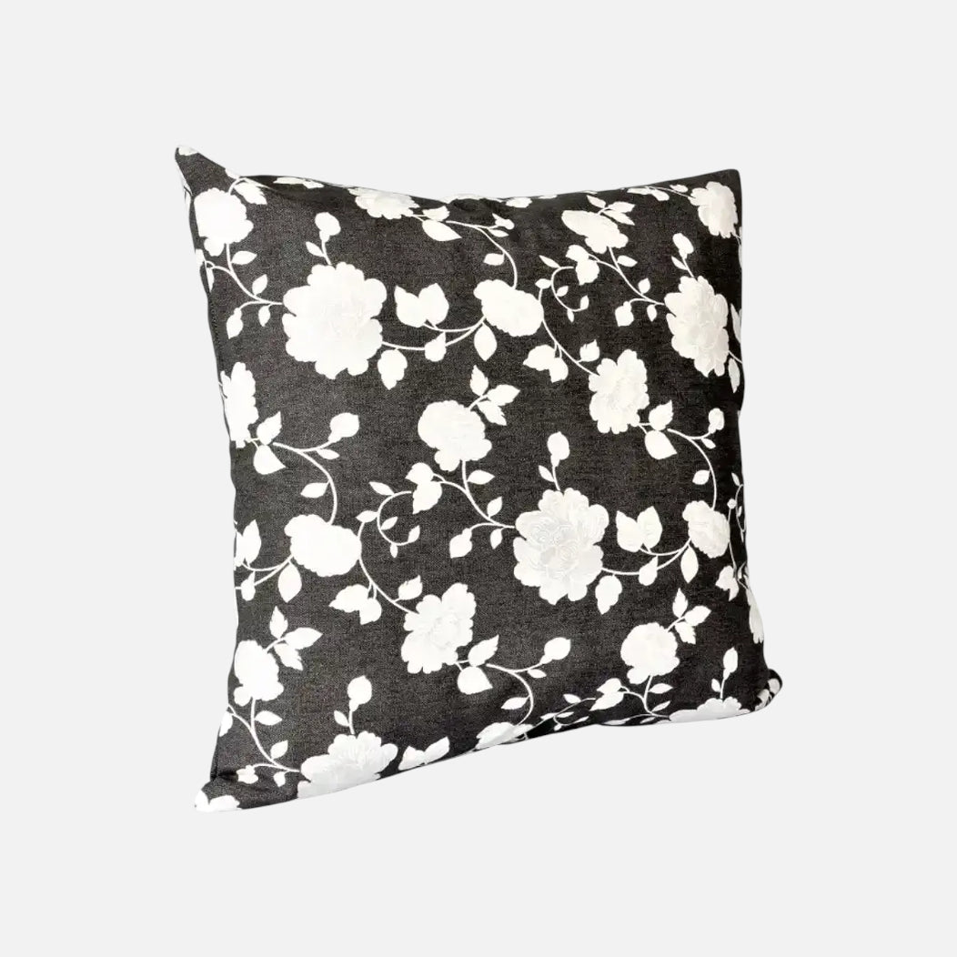 Cojín negro de lona española Roberta | mueblesamerica.cl