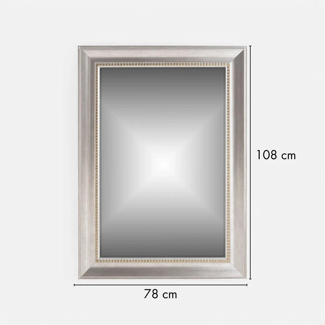 Espejo Rectangular Plateado
