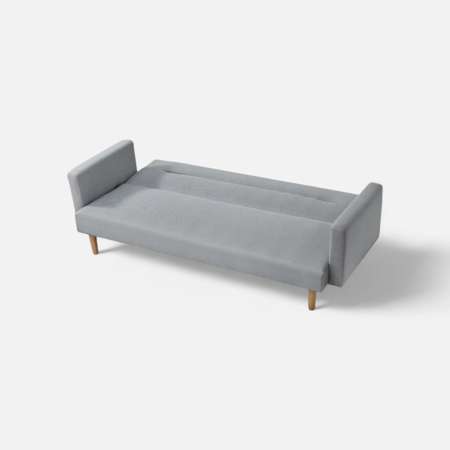 Futón Sara 3 Cuerpos - Tela Lino - Gris