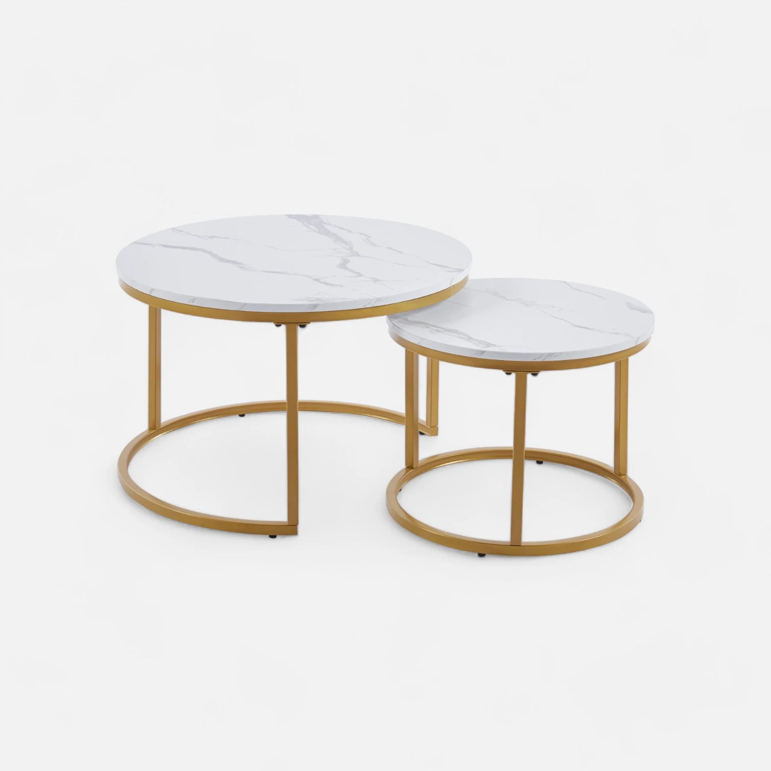 Juego de Mesas de Centro Anidadas - Diseño de Mármol