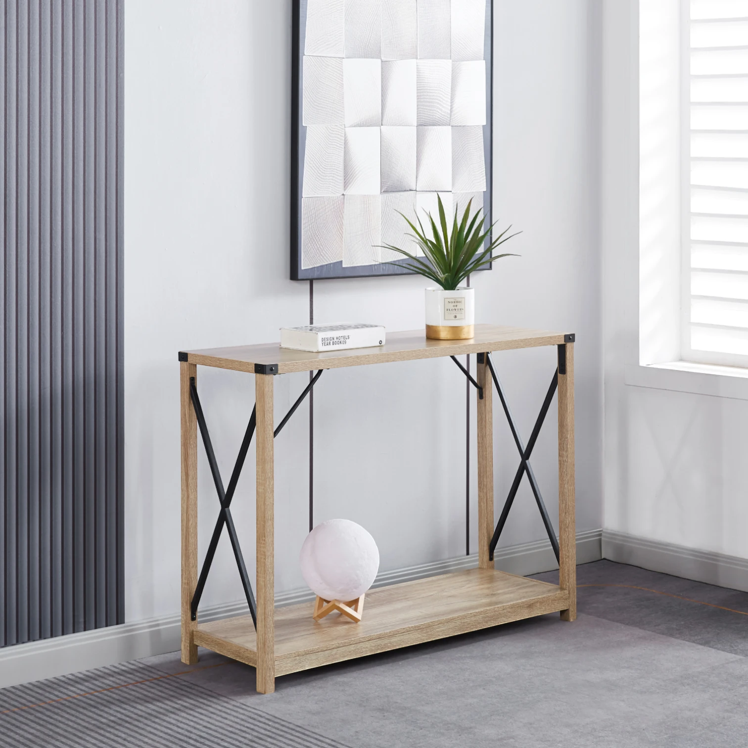 Mesa de Arrimo Cross 2 Niveles - Madera