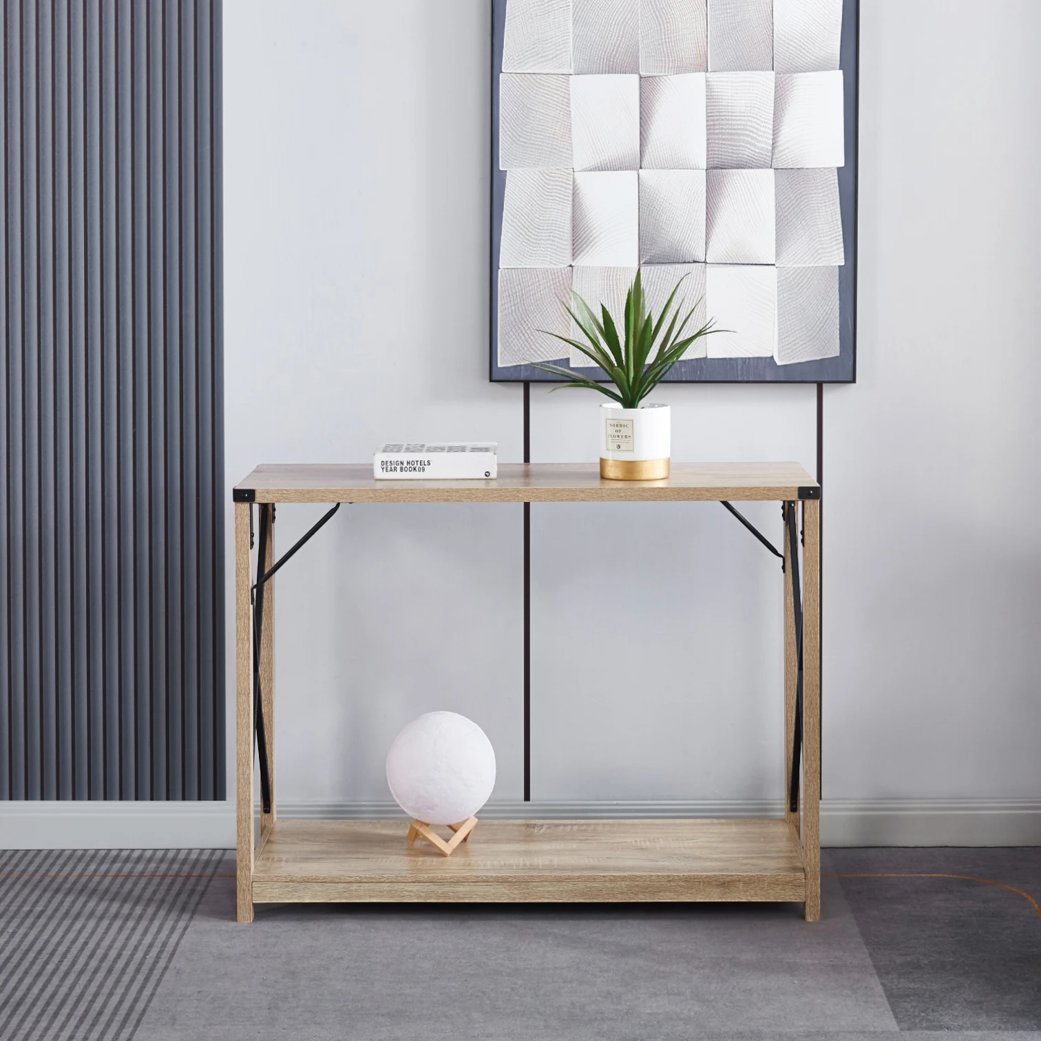 Mesa de Arrimo Cross 2 Niveles - Madera