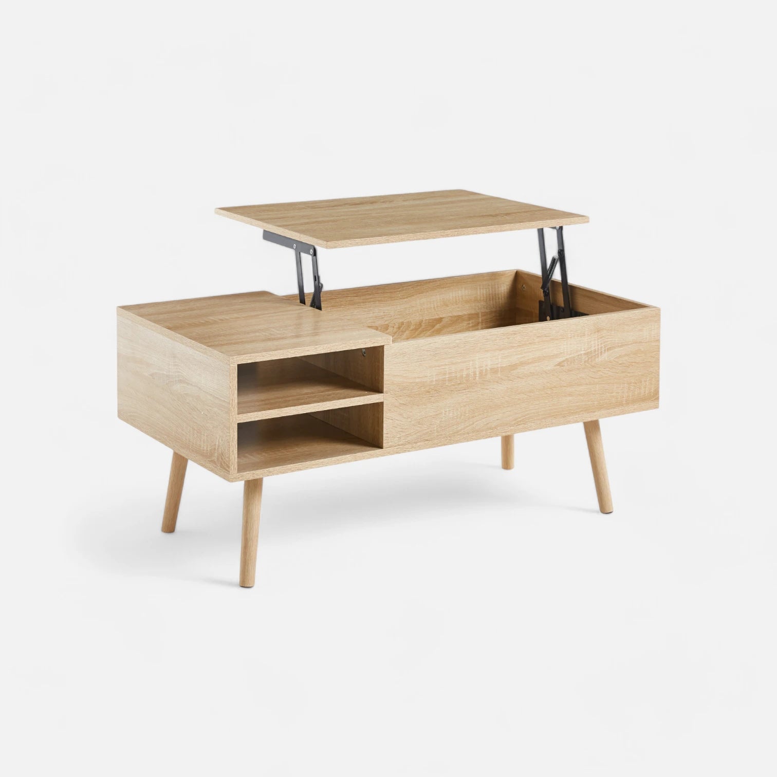 Mesa de Centro Elevable para Living - Madera