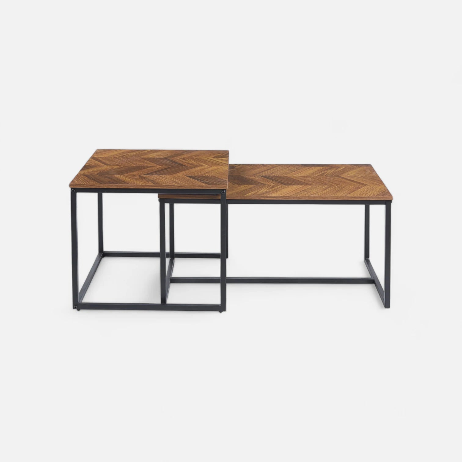 Mesa de centro doble rectangular - Madera clara