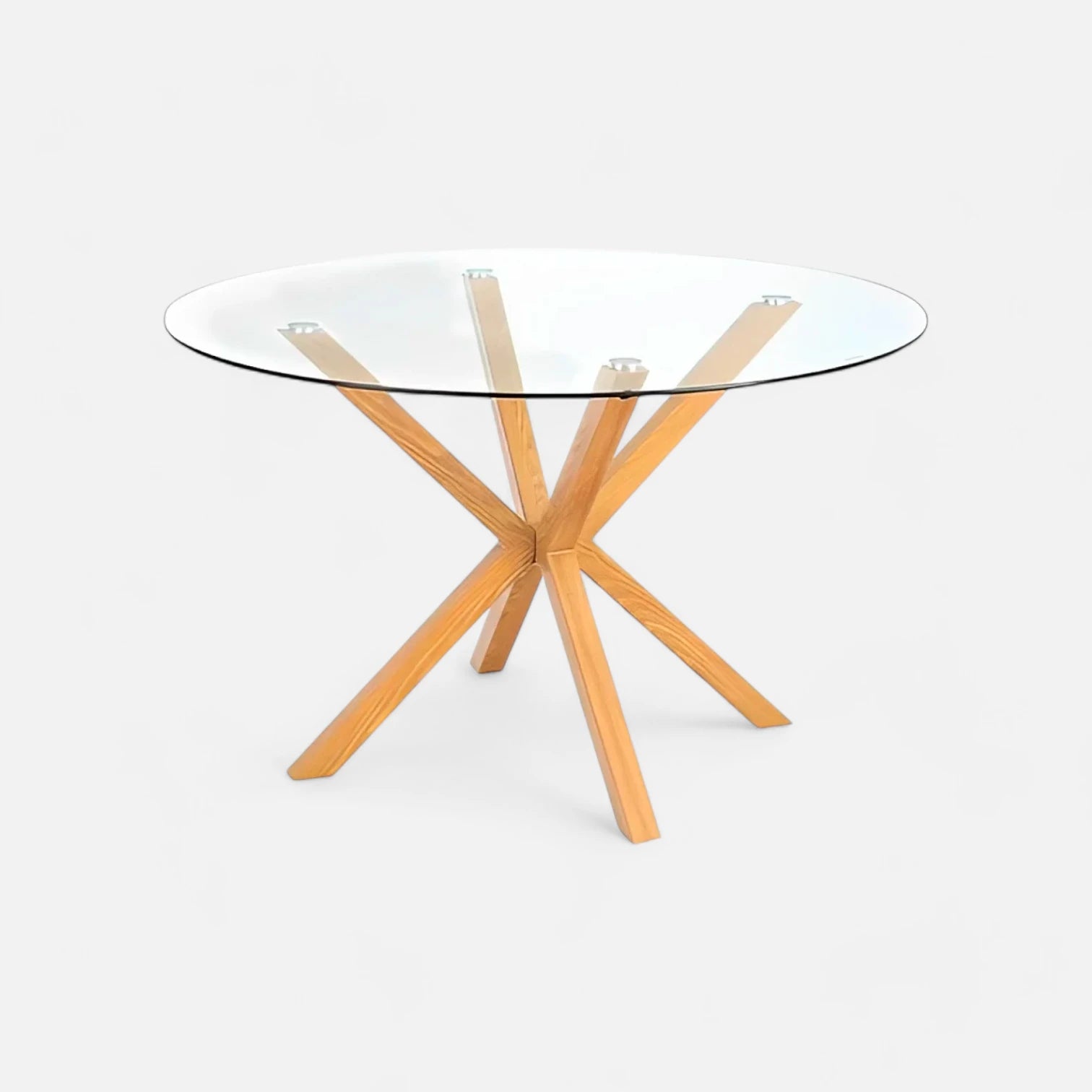 Mesa Cross Redonda Vidrio 120 cms