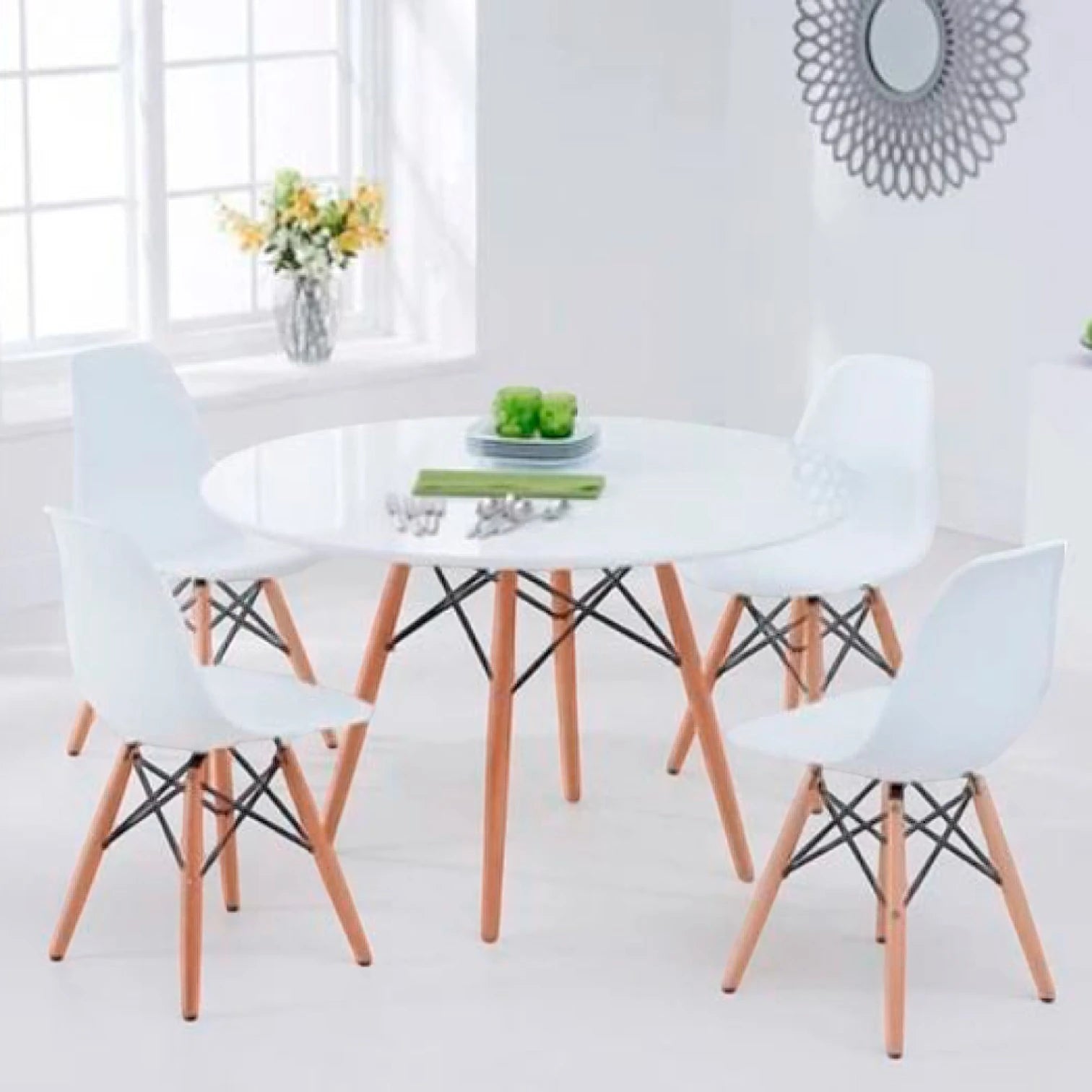 Mesa Eames 100 cm redonda - Blanca