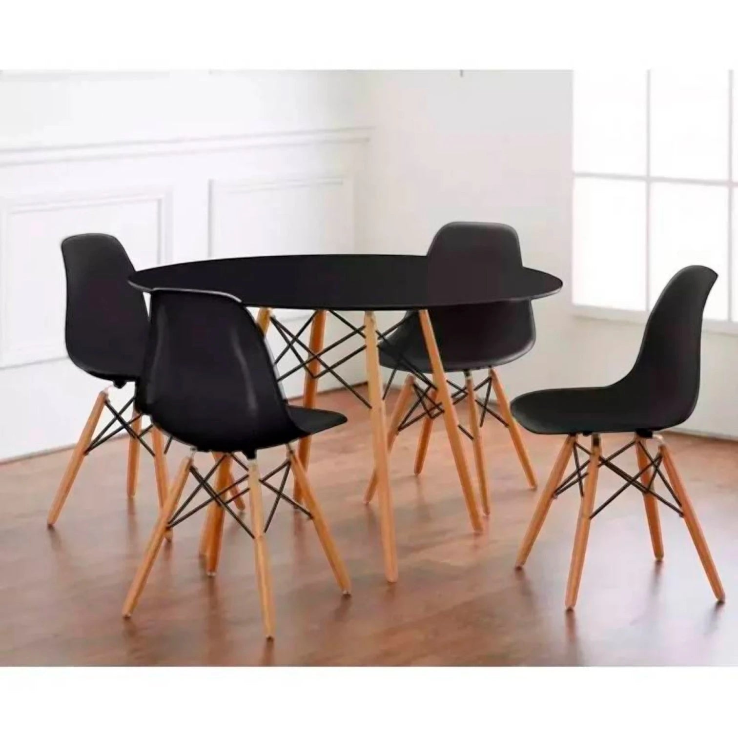 Mesa Eames 100 cm redonda - Negra