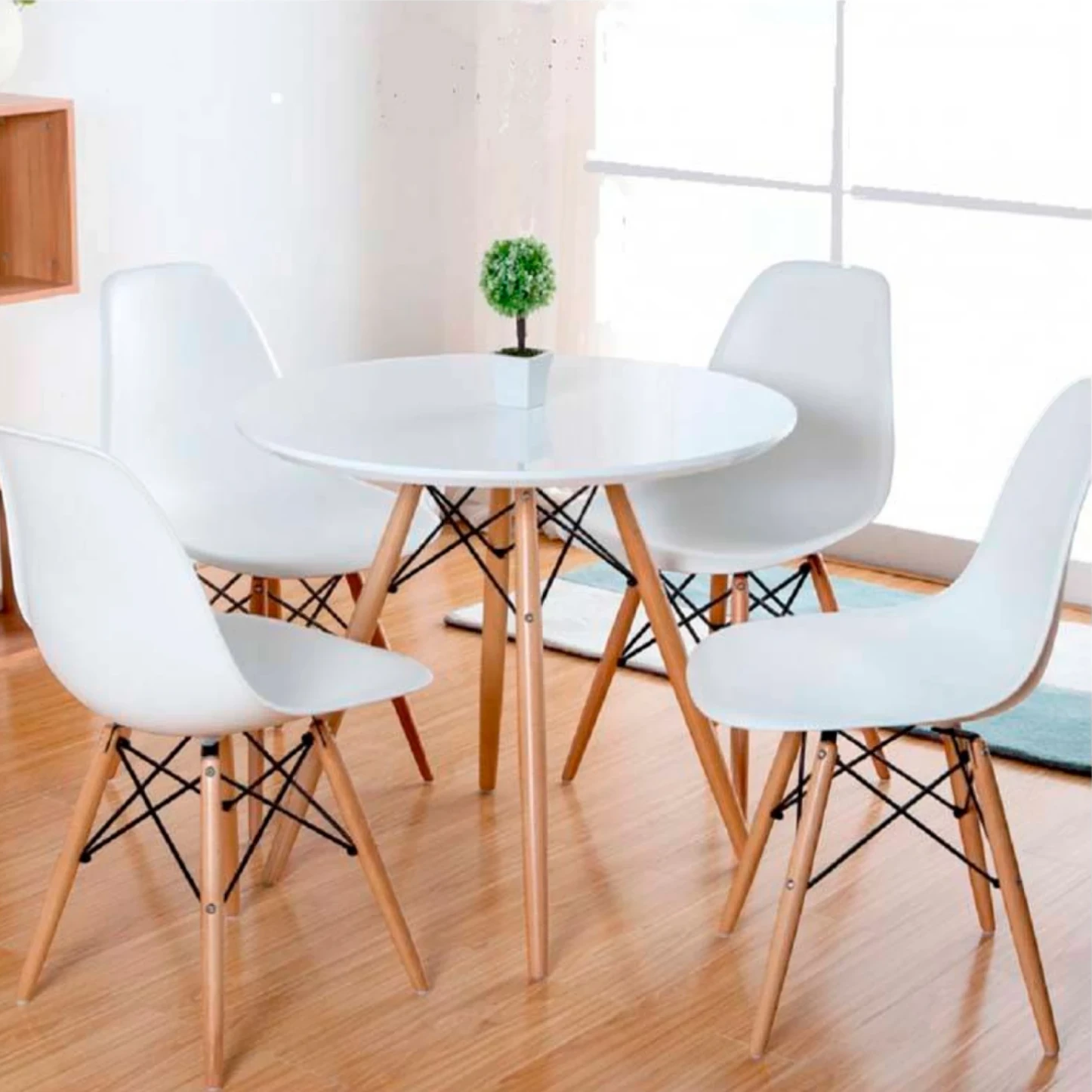 Mesa Eames 80cm redonda - Blanca