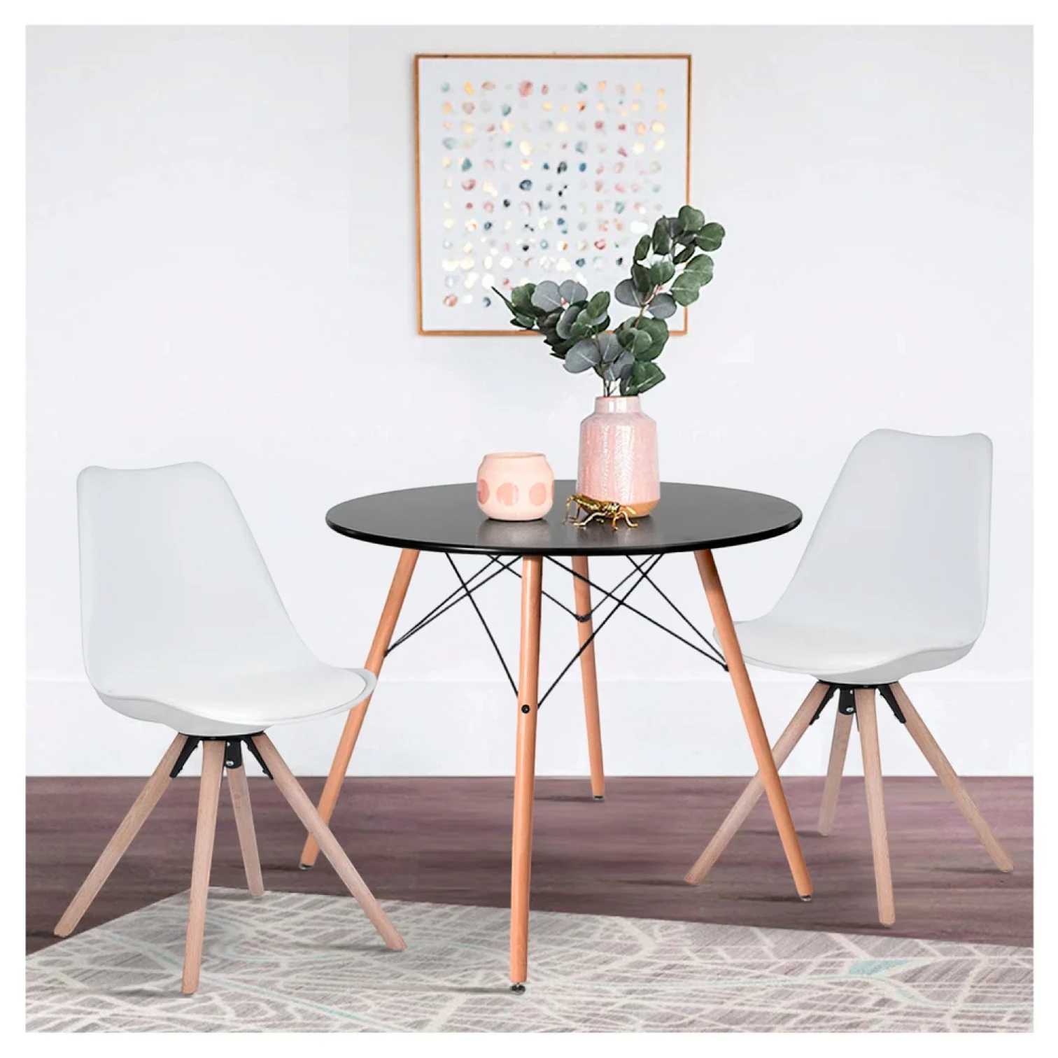 Mesa Eames 80cm redonda - Blanca