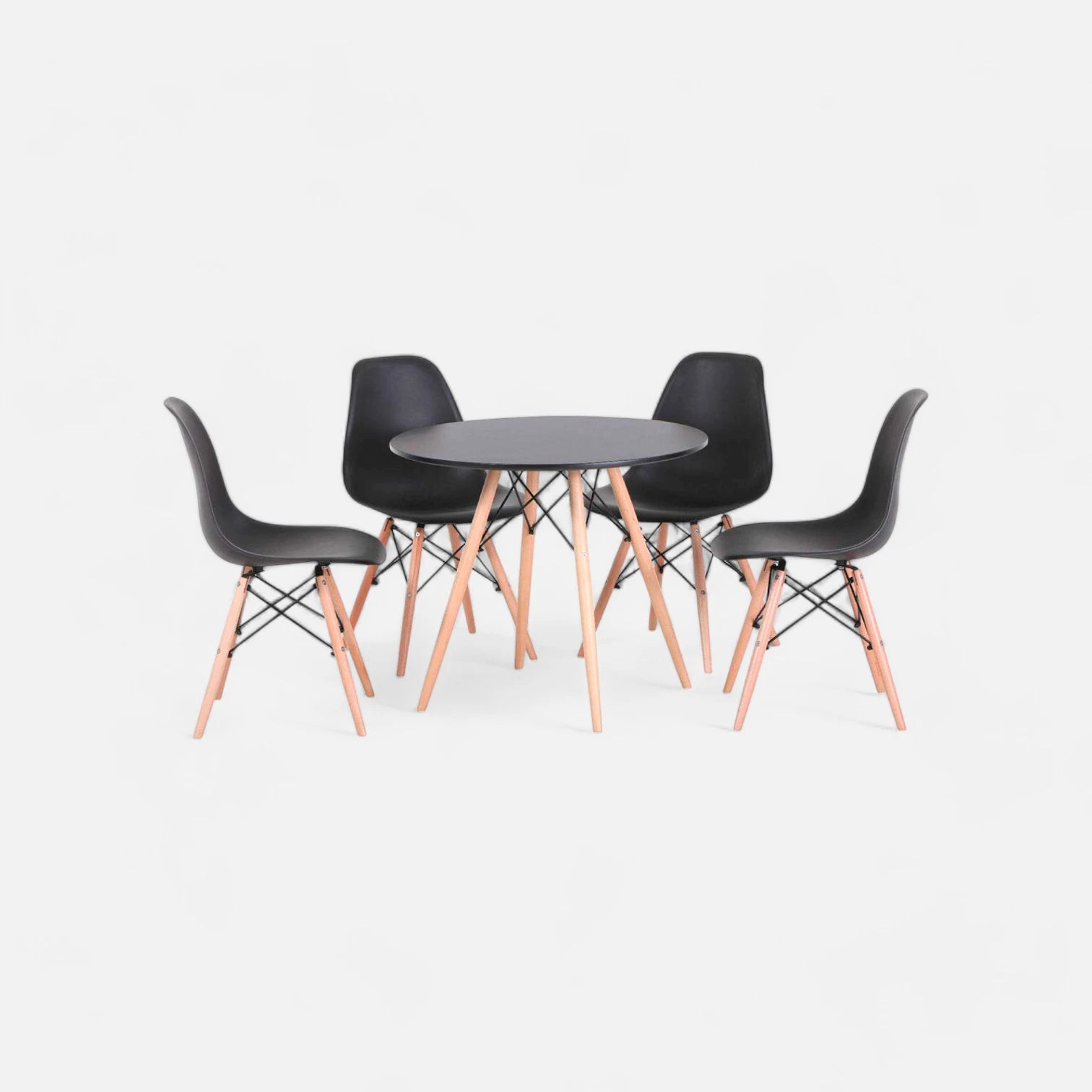 Mesa Eames 80 cm redonda - Negra