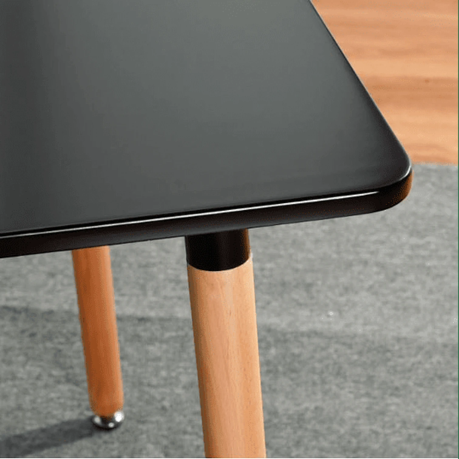 Mesa Eames Cuadrada MDF 80 cms - Negro