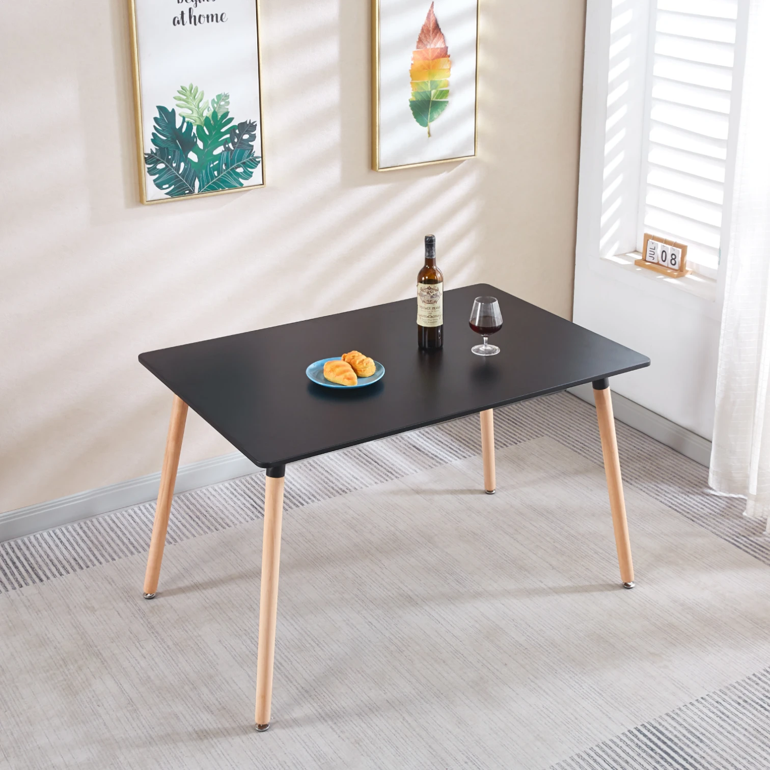 Mesa Eames Rectangular MDF 120 x 80 cms - Negra