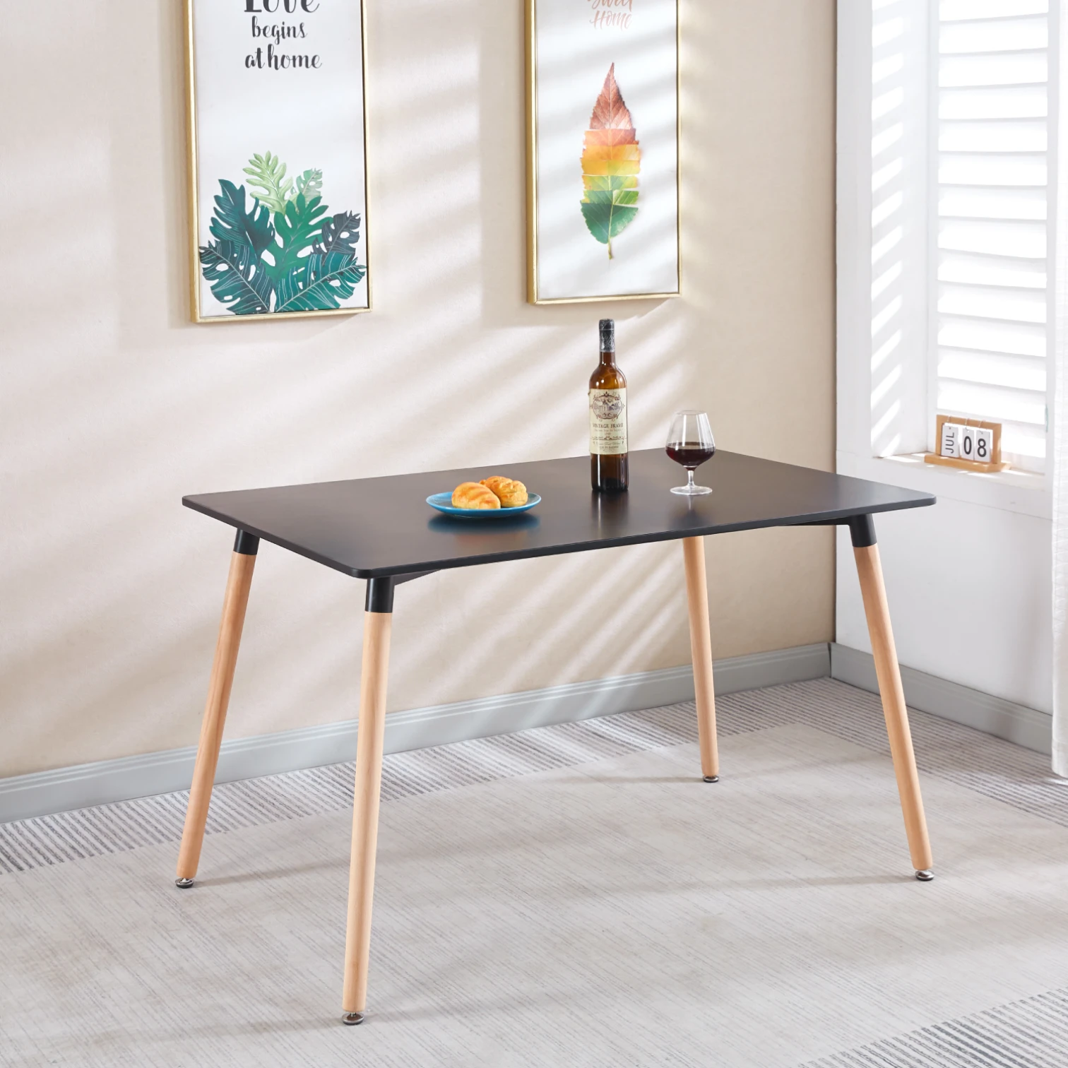 Mesa Eames Rectangular MDF 120 x 80 cms - Negra