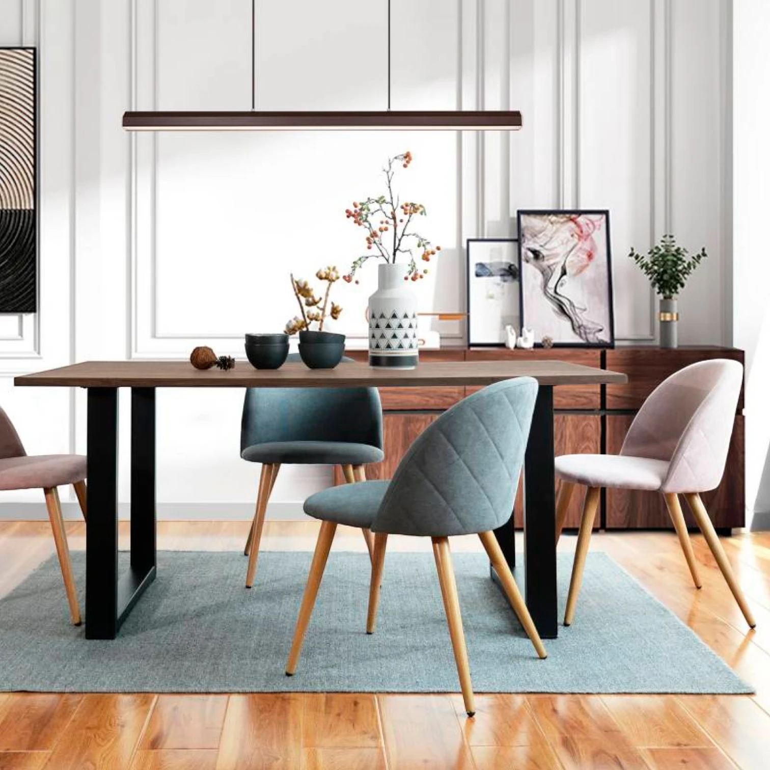 Mesa Industrial MDF 160 x 90 cm - Madera Oscura