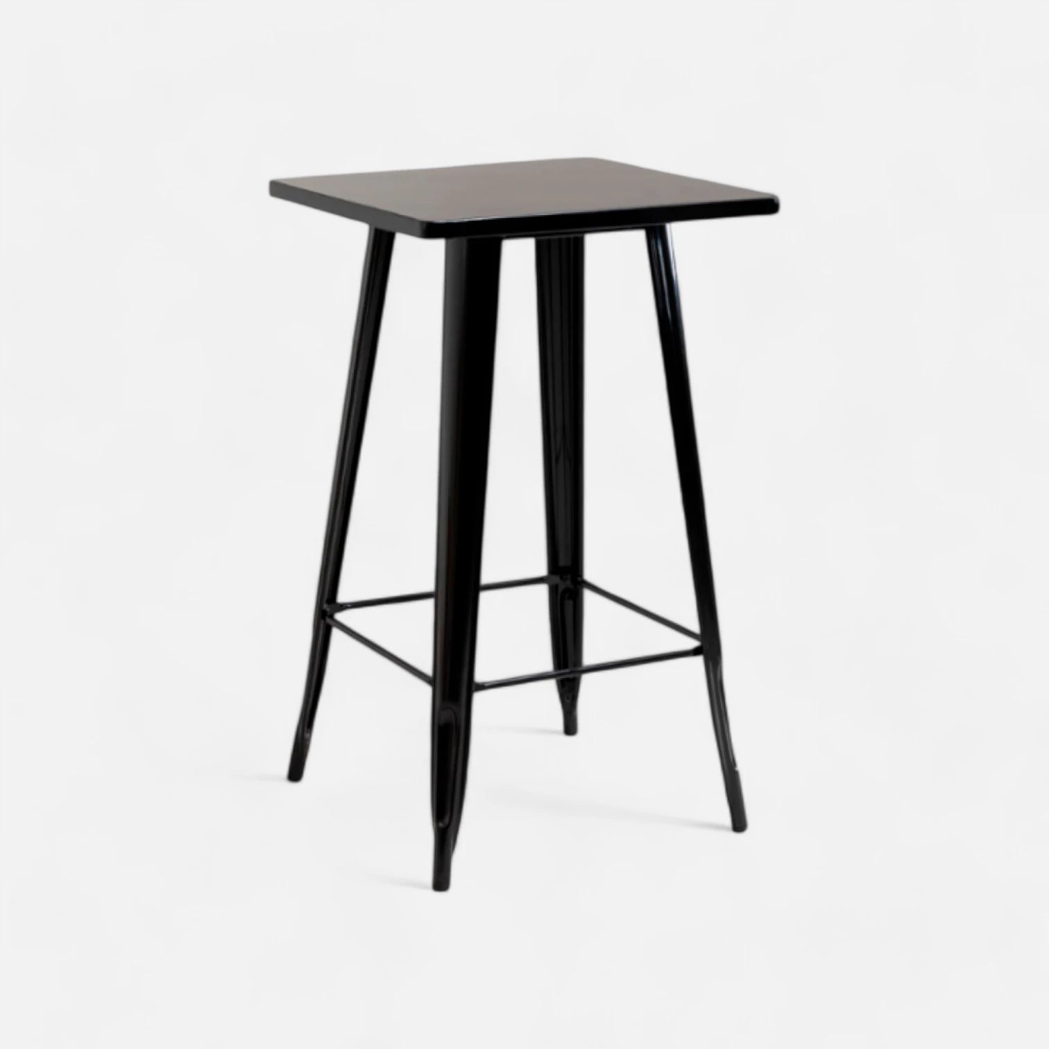 Mesa Tolix Bar Alta 60x60 cms - Negra