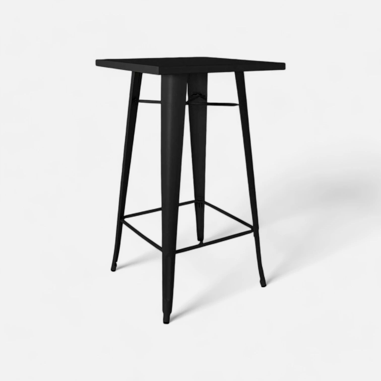Mesa Tolix Bar Alta 60x60 cms - Negra