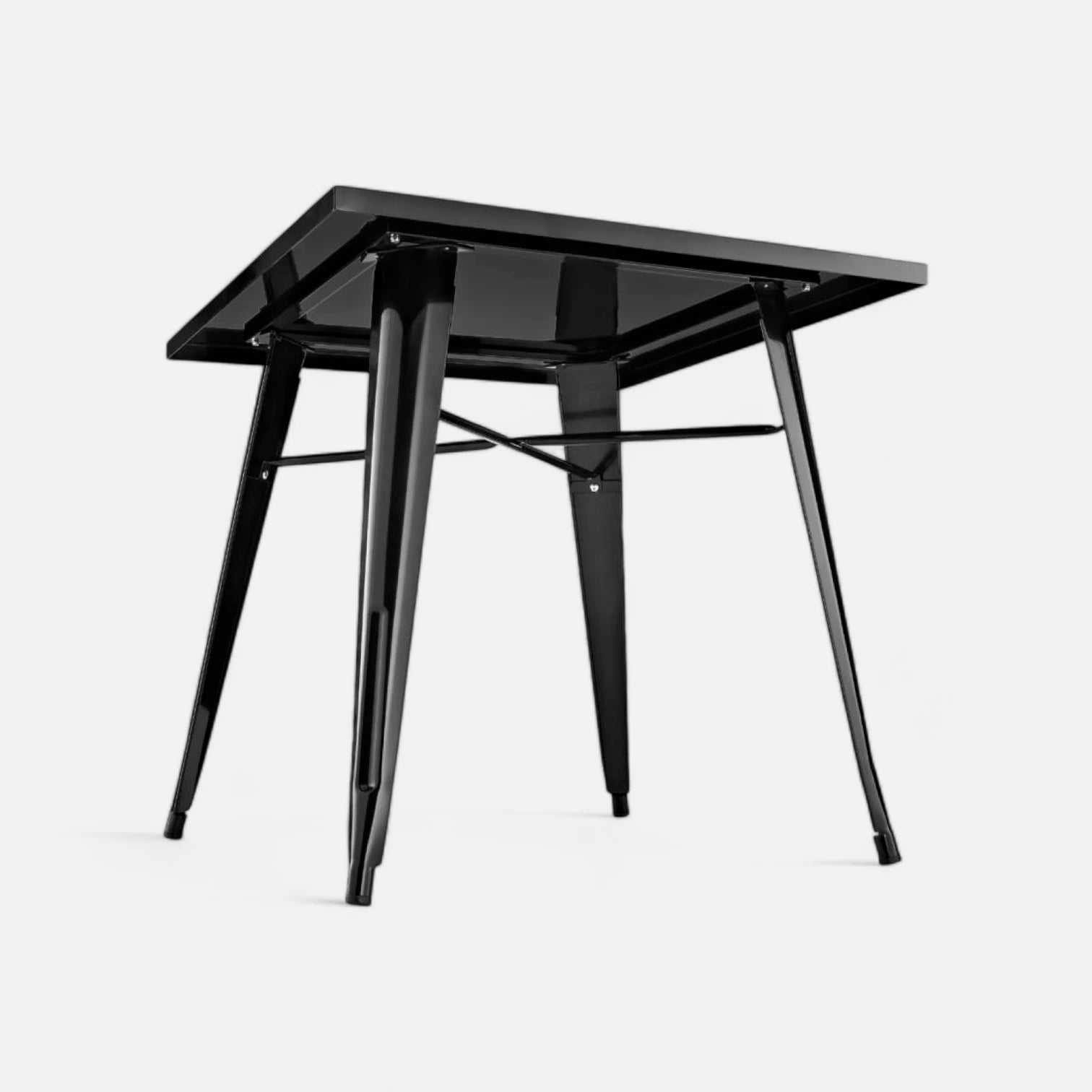 Mesa Tolix de Acero 80 x 80 cms - Negra