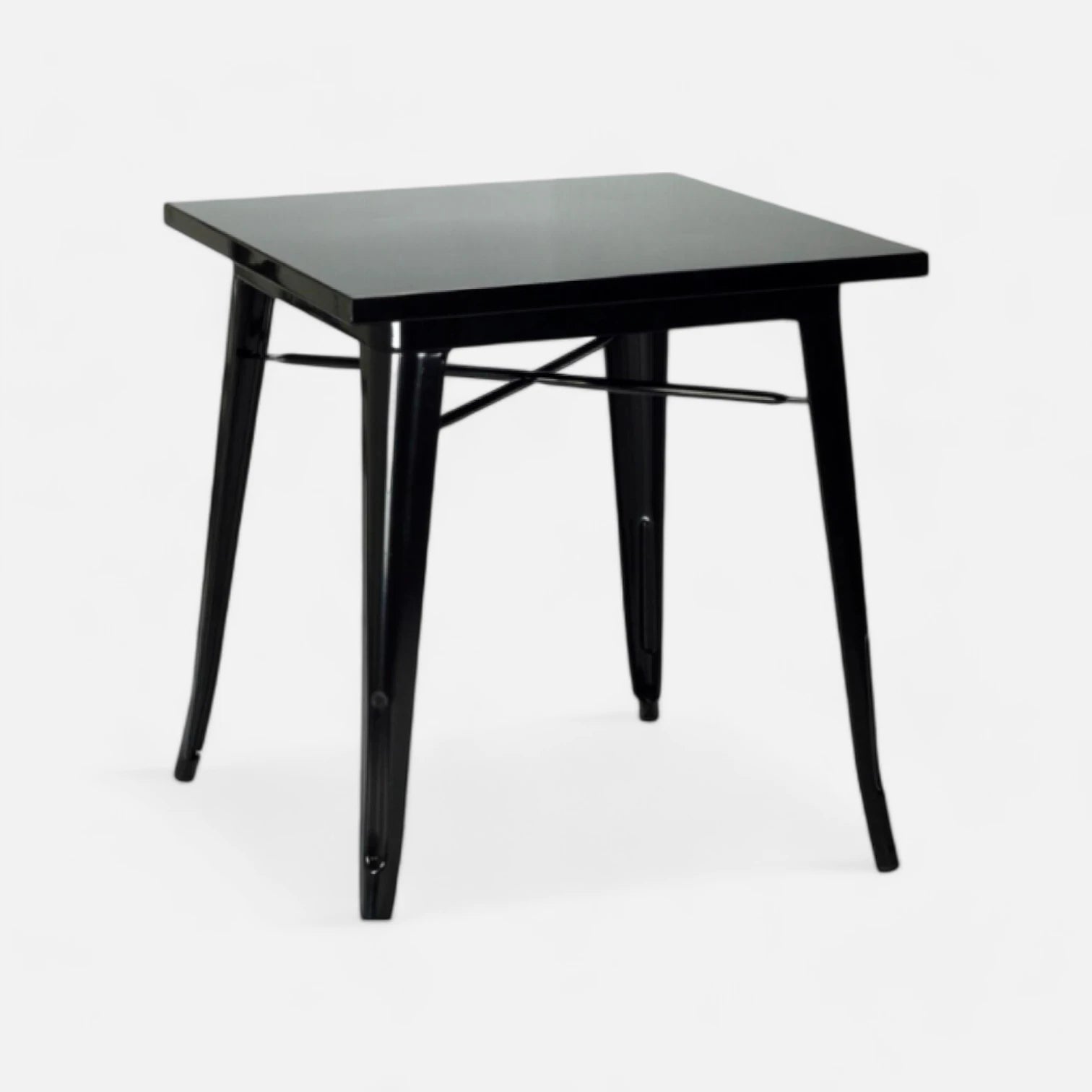 Mesa Tolix de Acero 80 x 80 cms - Negra