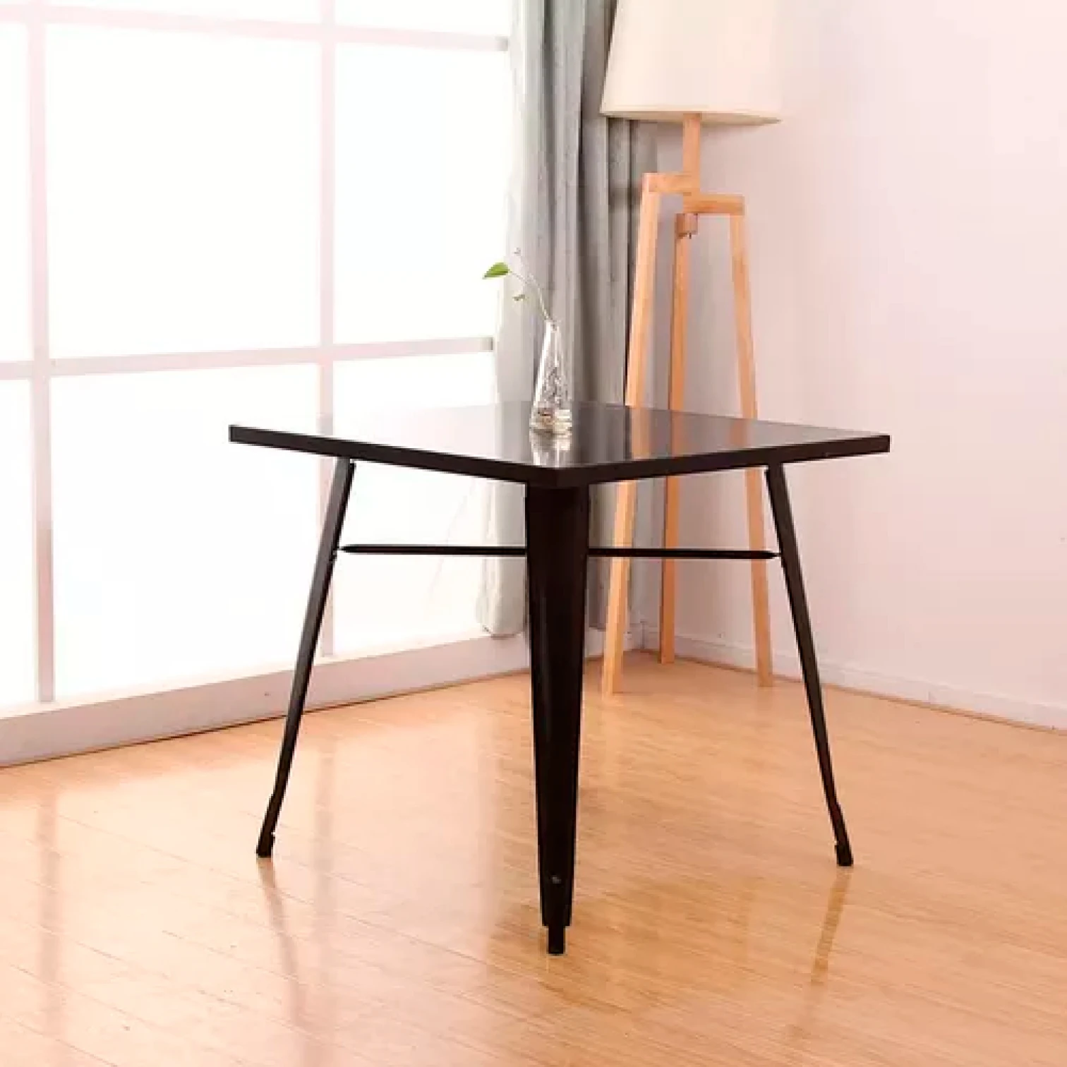 Mesa Tolix de Acero 80 x 80 cms - Negra