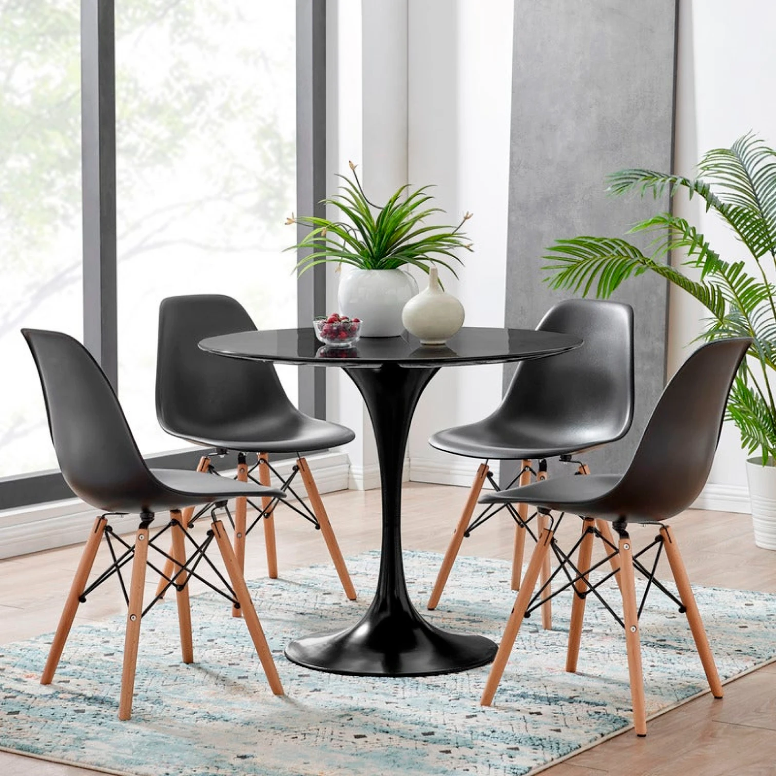 Mesa Tulip 80 cms MDF - Negra