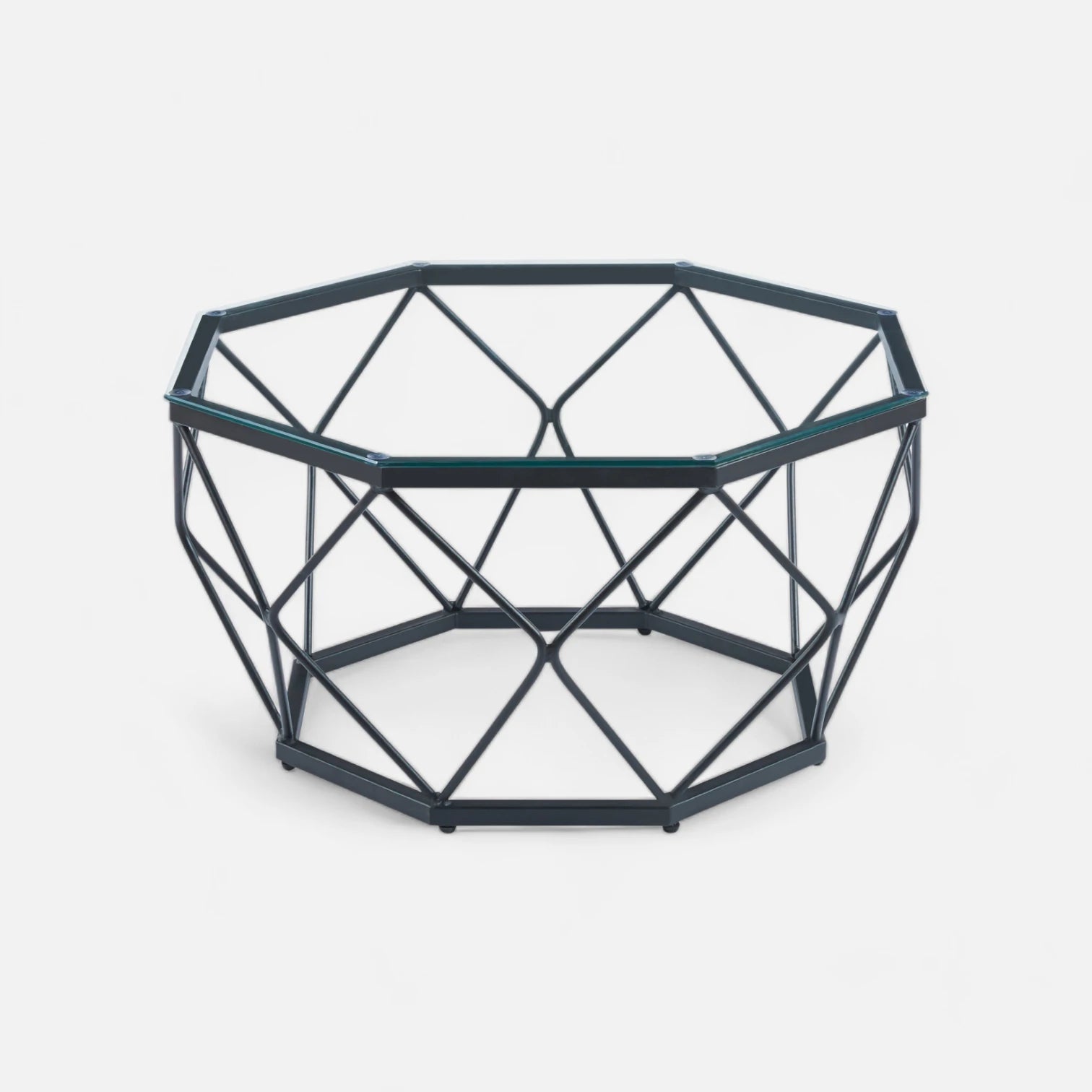 Mesa de Centro Enrejada 80 cm - Vidrio