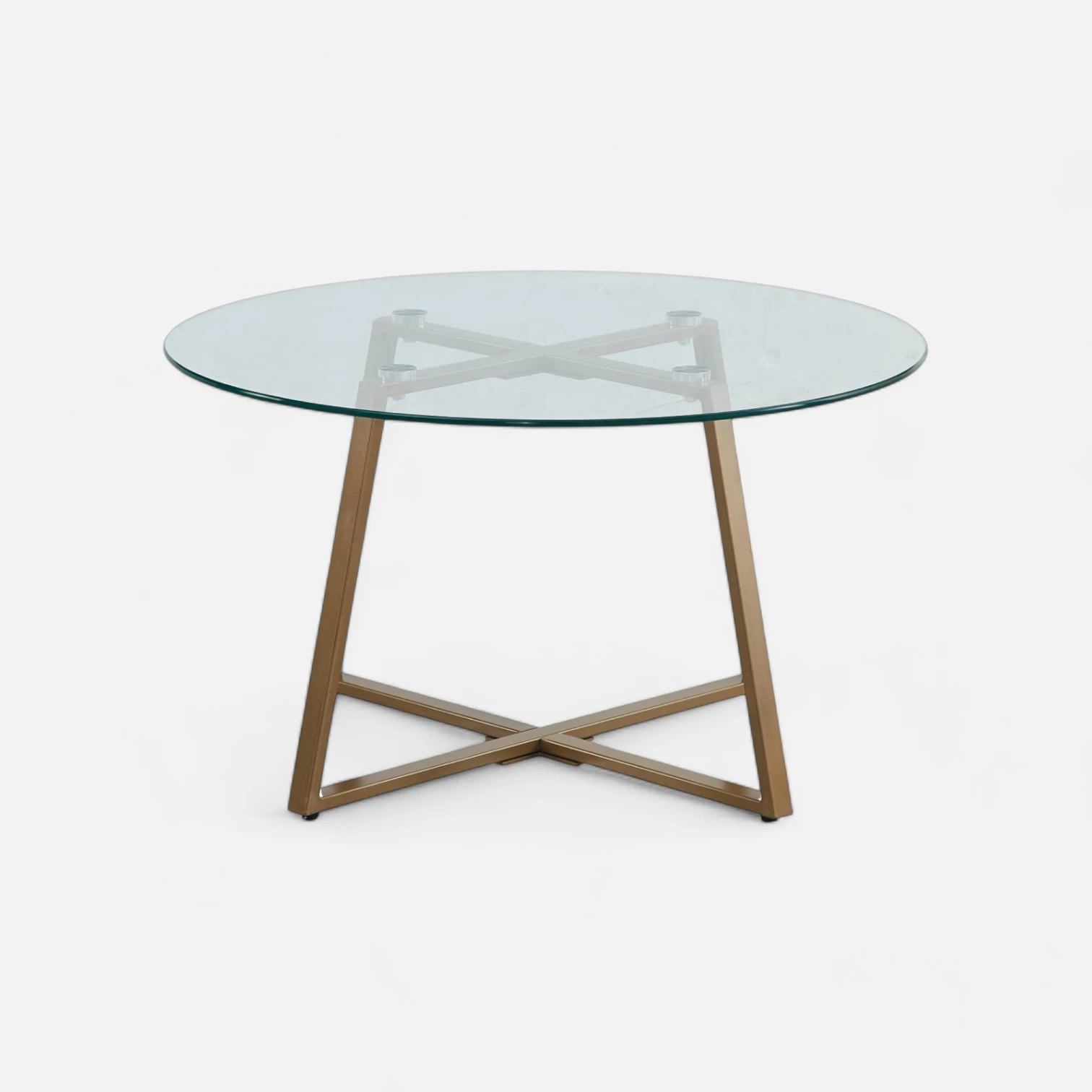 Mesa de Centro para Living de Vidrio y Metal 80 cm