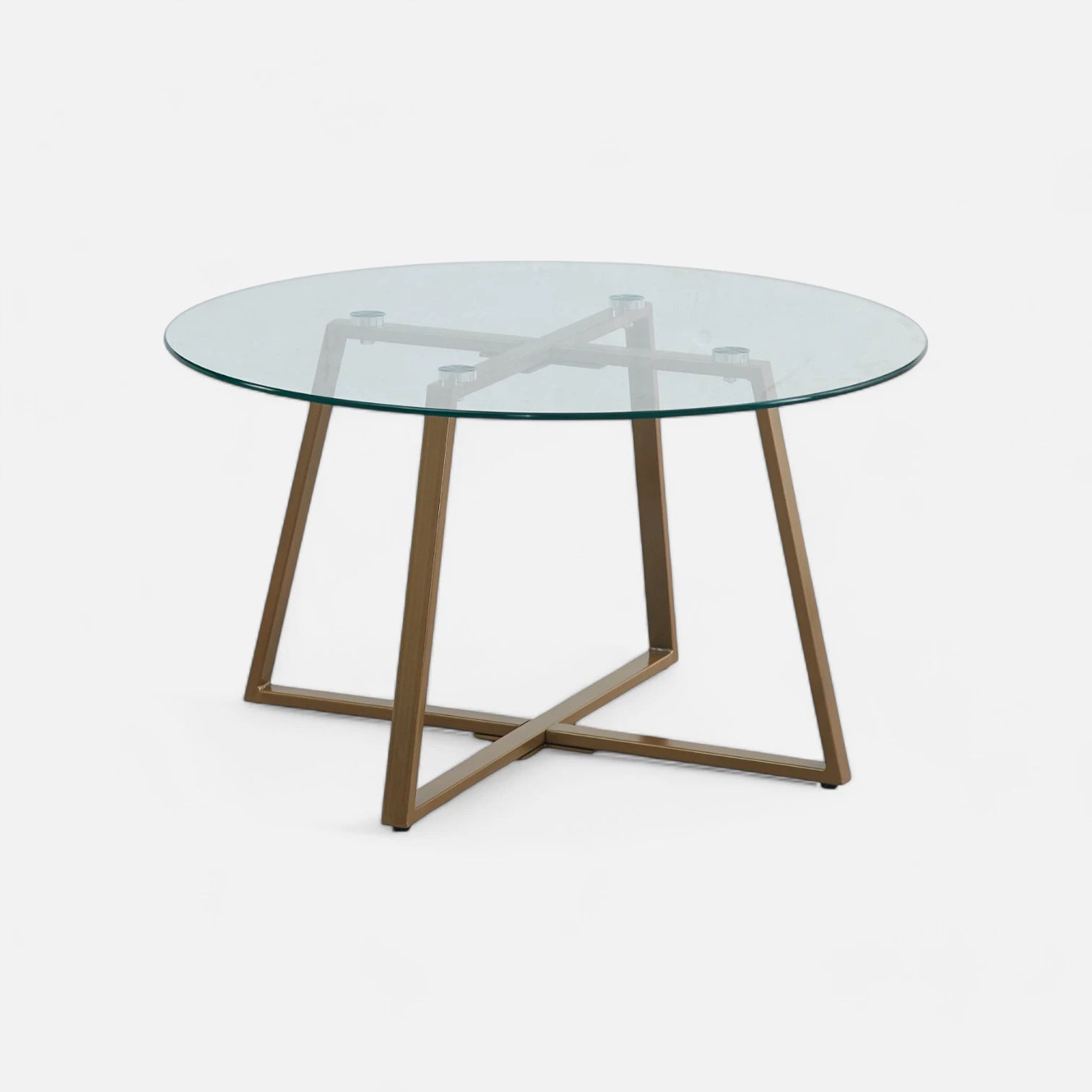 Mesa de Centro para Living de Vidrio y Metal 80 cm