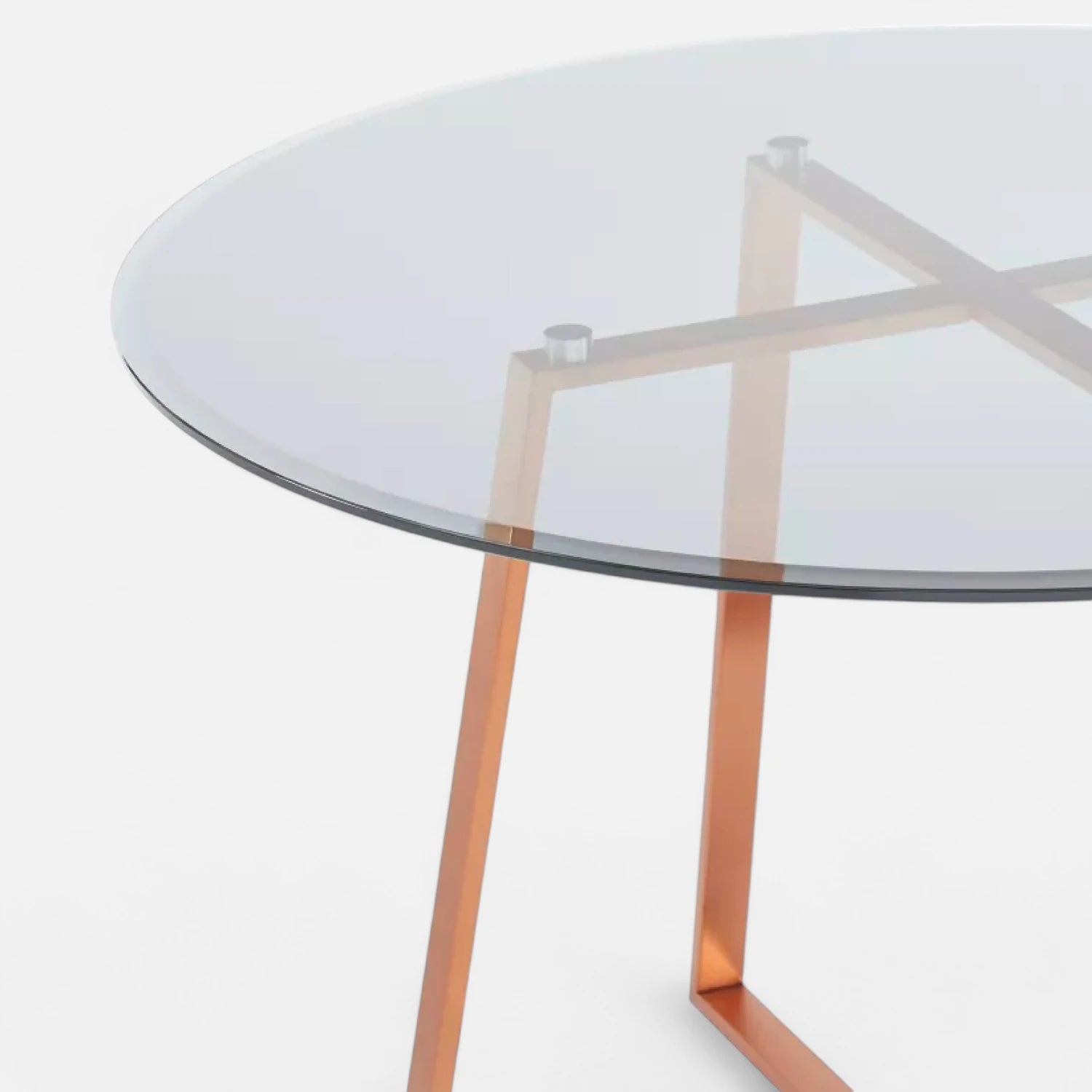 Mesa de Centro para Living de Vidrio y Metal 80 cm