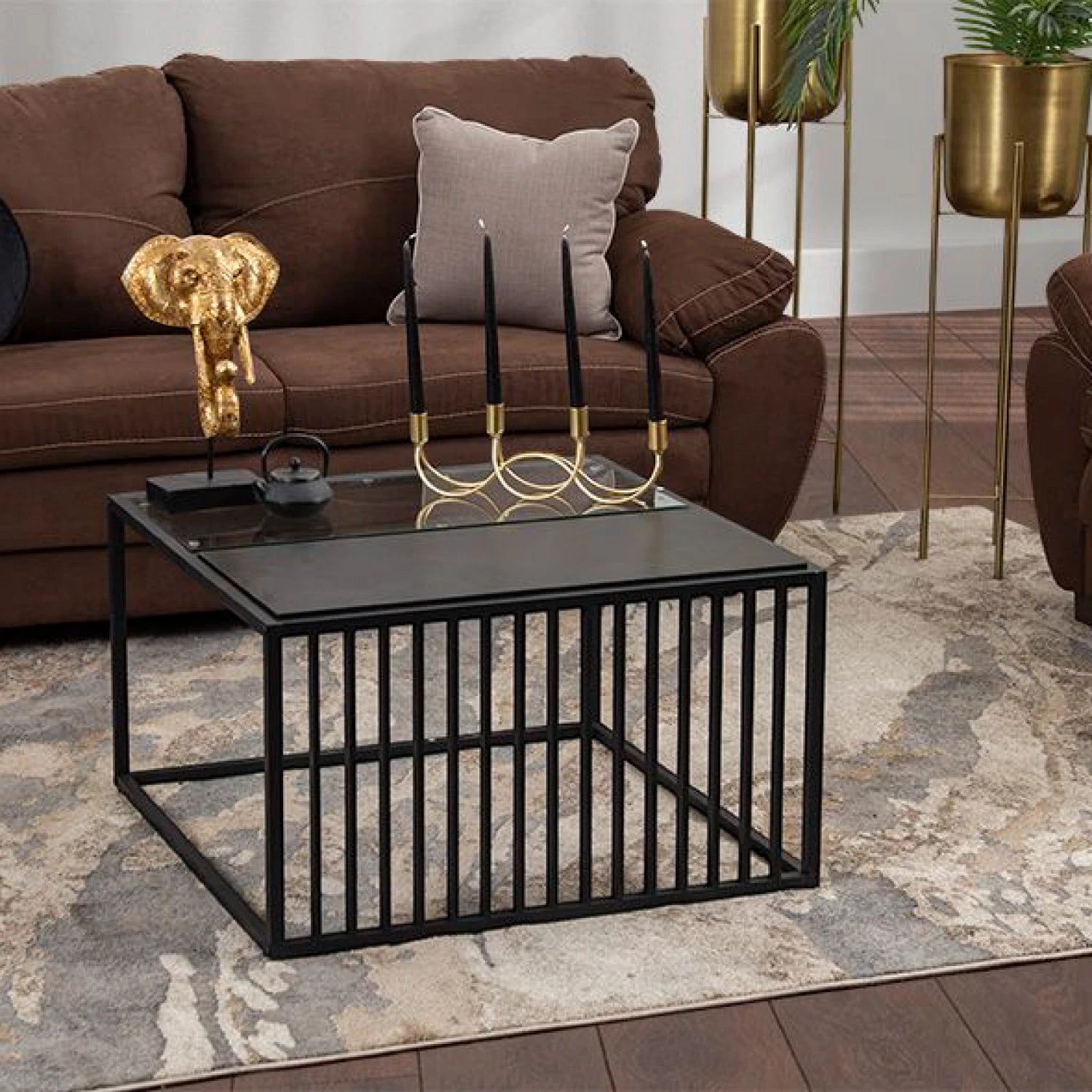 Mesa de centro bohemia 80 x 80 cm