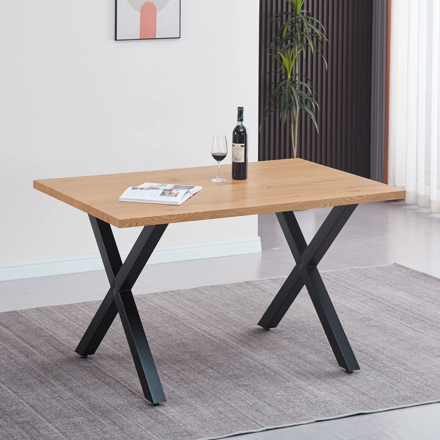 Mesa industrial - Diseño moderno de mesa Cross | mueblesamerica.cl