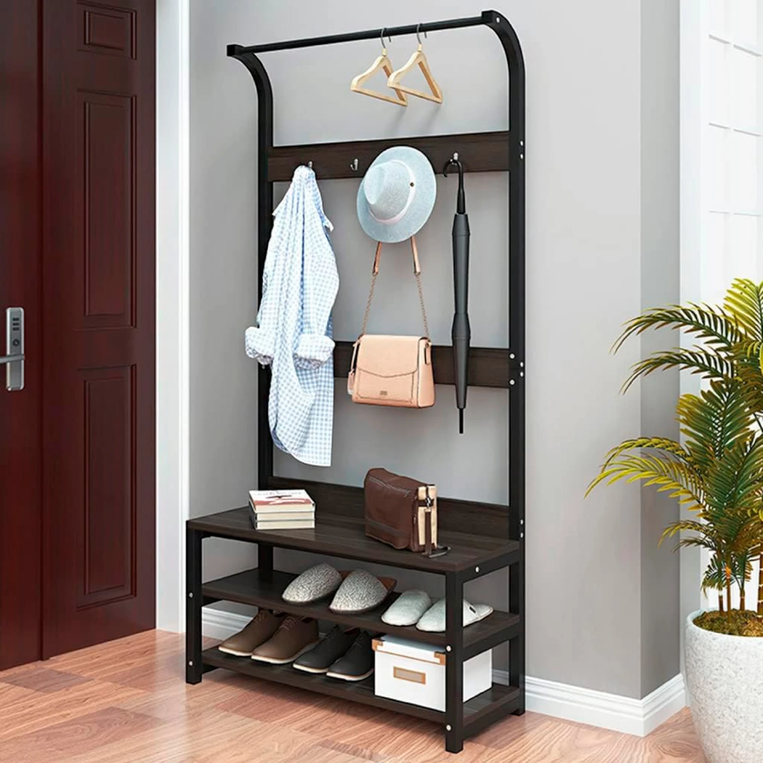 Organizador Perchero Colgador y Zapatero