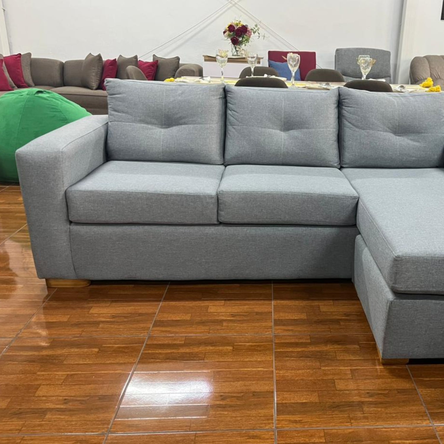 Seccional Magic - Tela Lino Bahía Gris (2da selección)