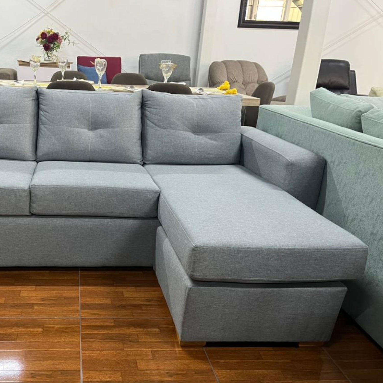 Seccional Magic - Tela Lino Bahía Gris (2da selección)