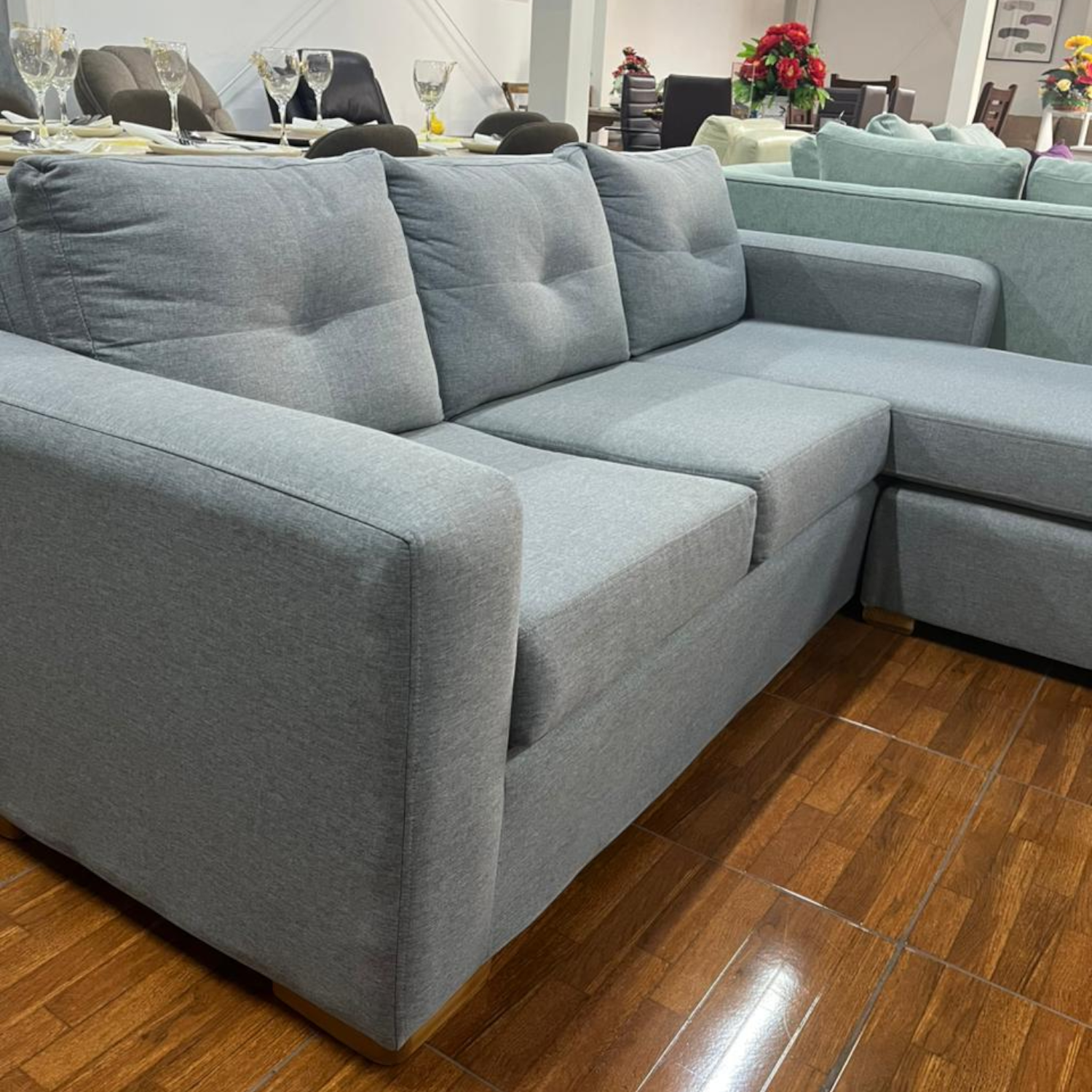 Seccional Magic - Tela Lino Bahía Gris (2da selección)