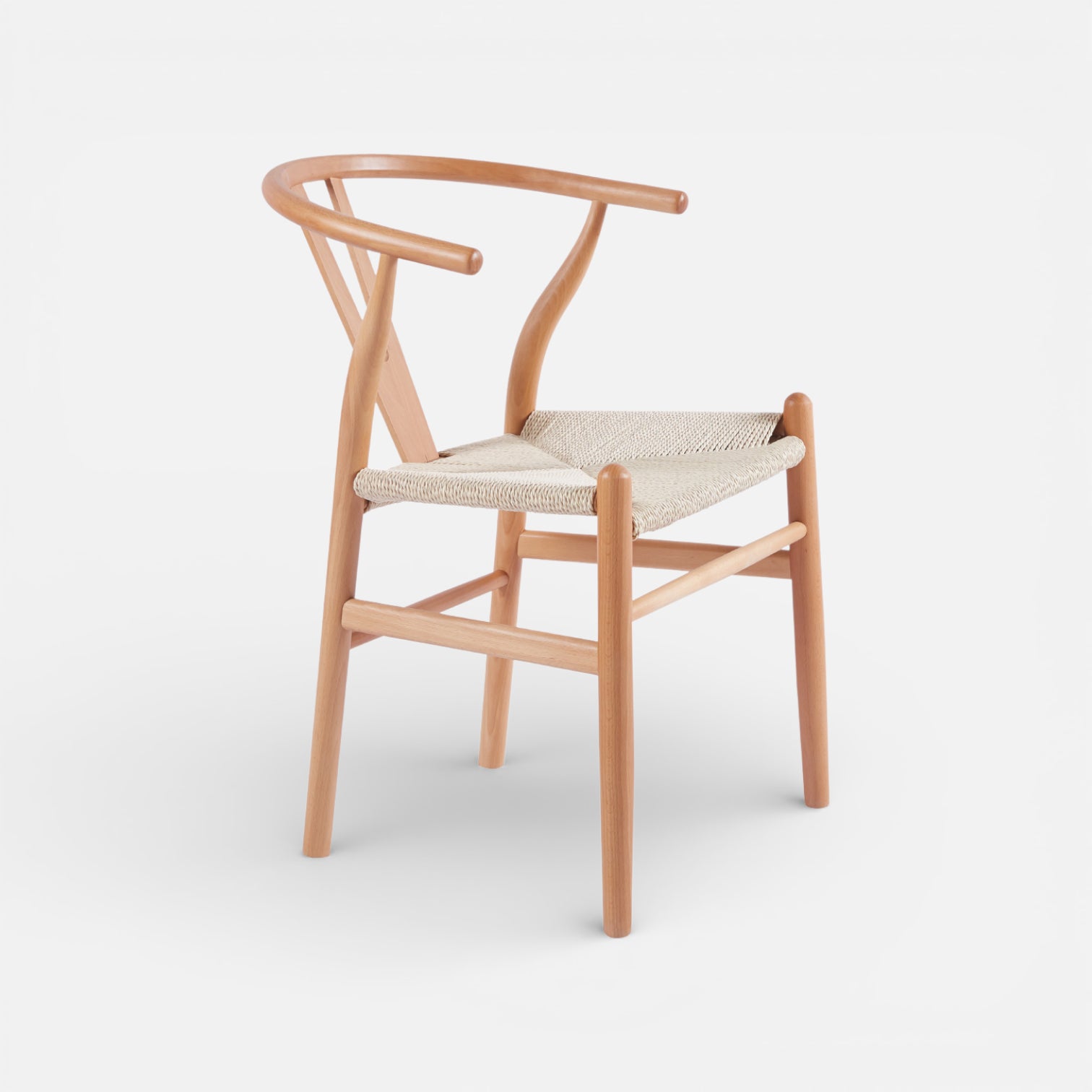 Asiento de cuerda en silla Wishbone | mueblesamerica.cl