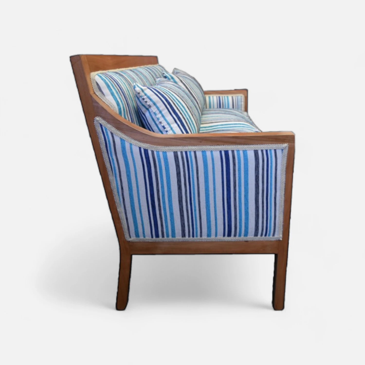 Sitial Marbella 2 Cuerpos - Tela Chenille Listado